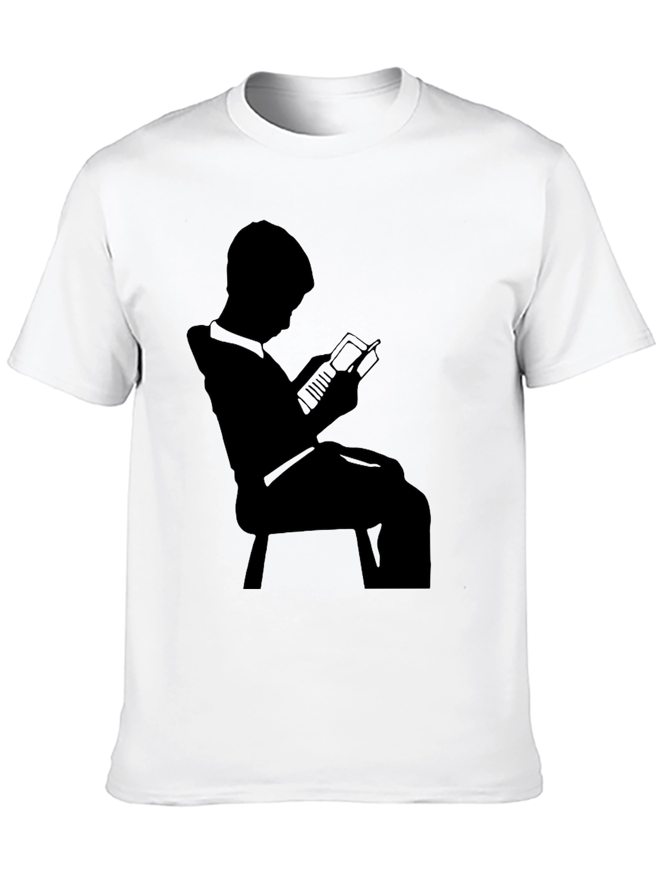 Silhouette Reader Black Graphic Tee