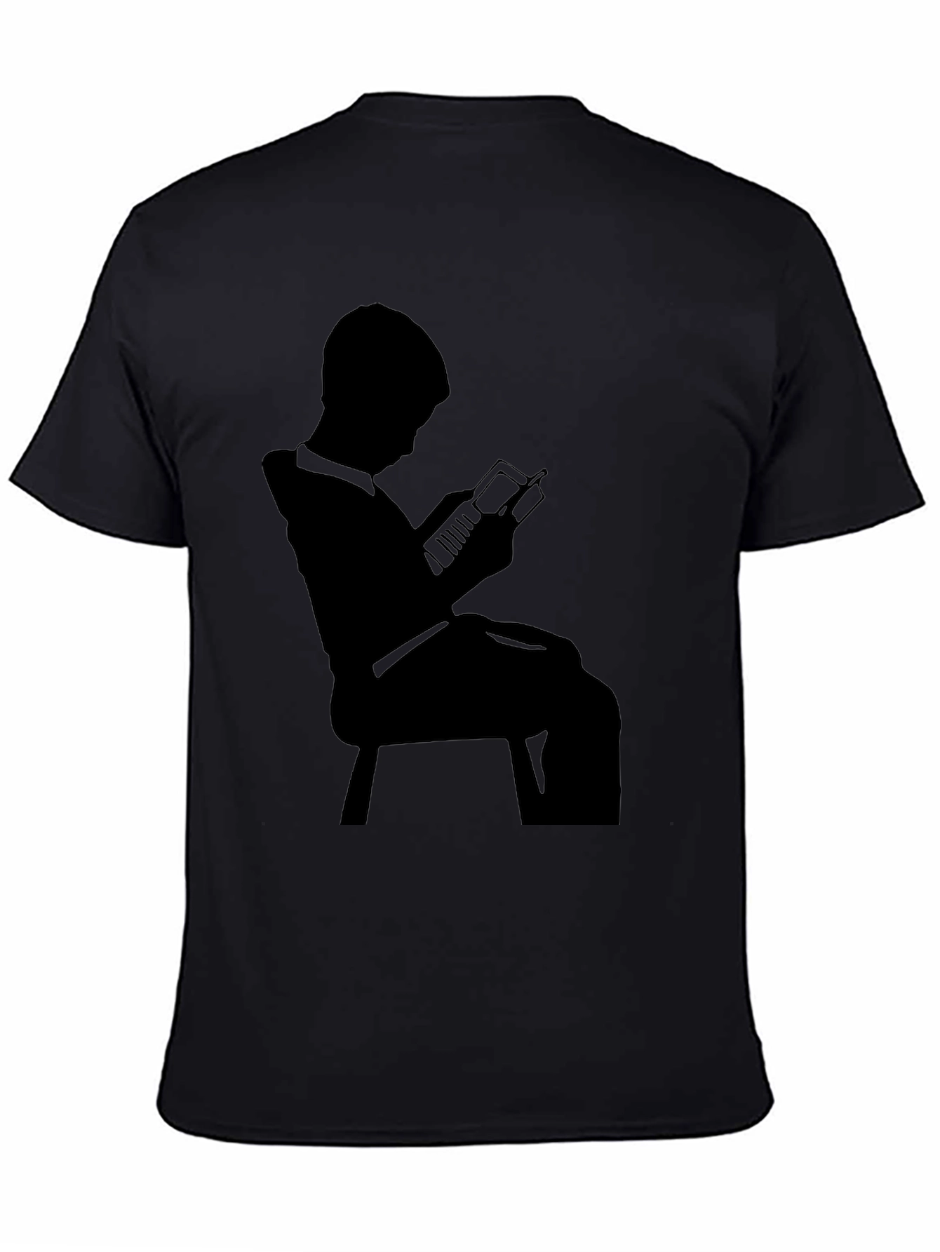 Silhouette Reader Black Graphic Tee