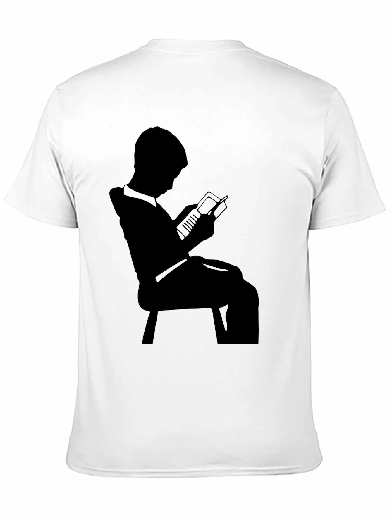 Silhouette Reader Black Graphic Tee