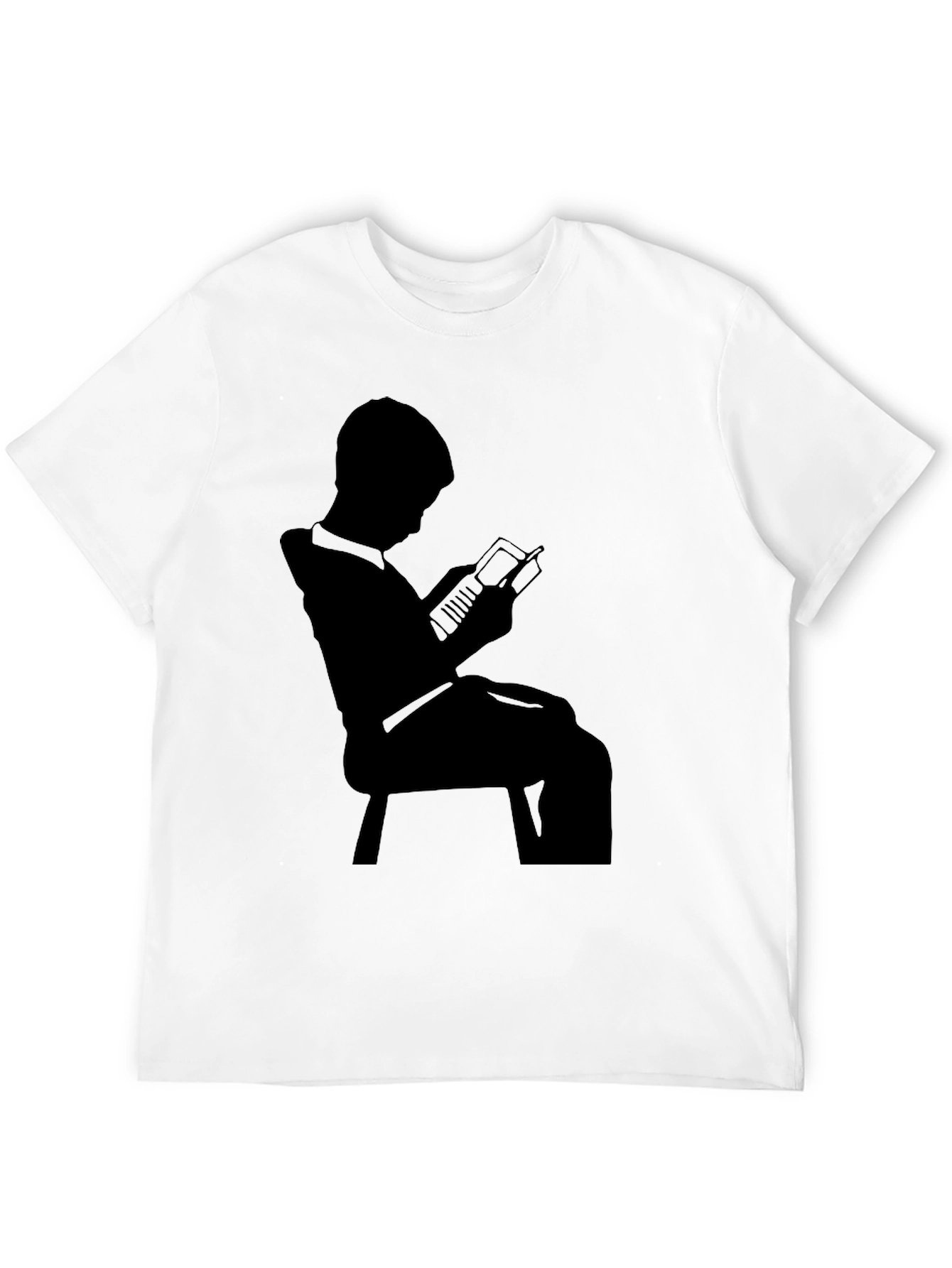 Silhouette Reader Black Graphic Tee