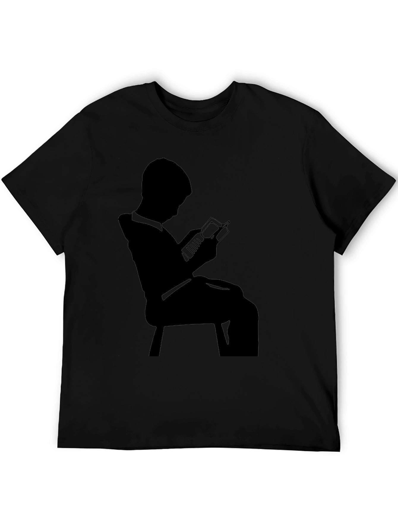 Silhouette Reader Black Graphic Tee
