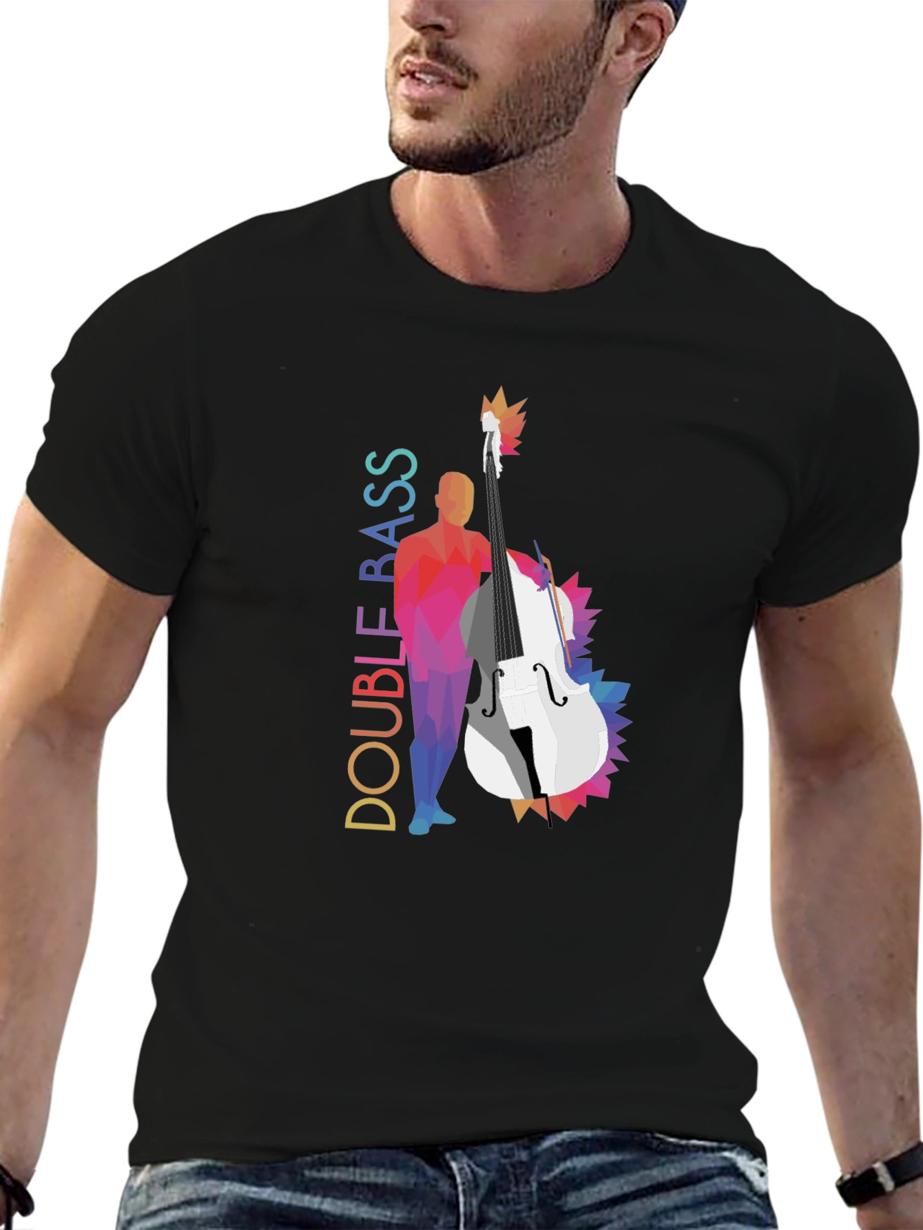 Double Bass Graphic Tee - Music Lover T-Shirt