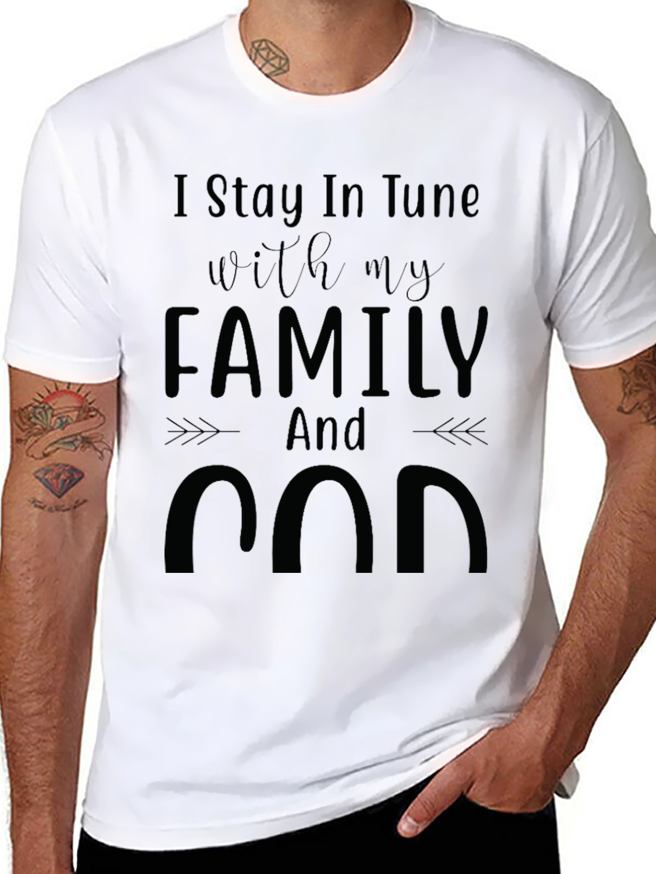 Family and God T-Shirt Stay in Tune Graphic Tee