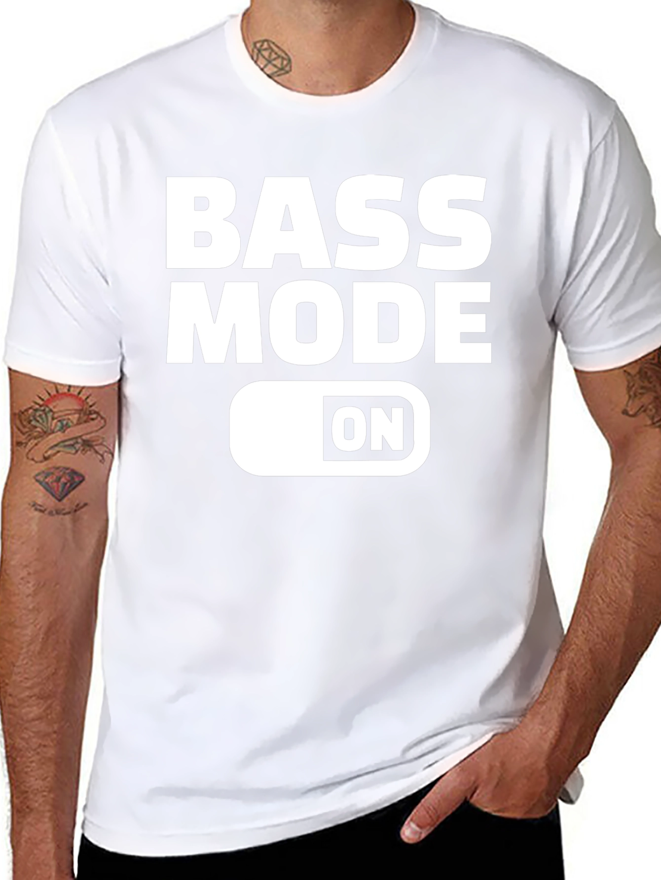 Bass Mode ON Black T-Shirt