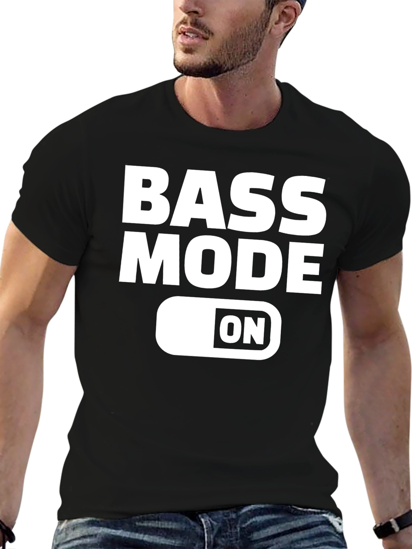 Bass Mode ON Black T-Shirt