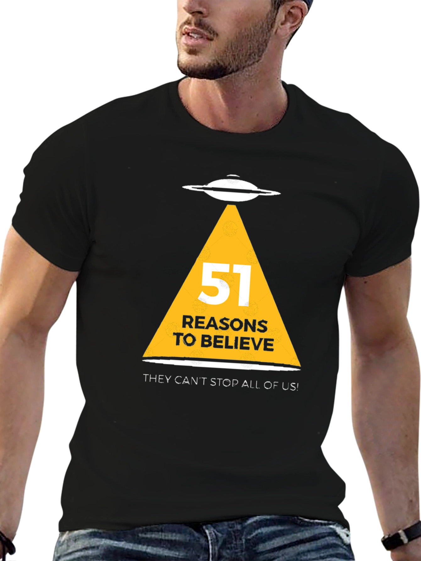 Area 51 UFO Reasons to Believe Graphic T-Shirt