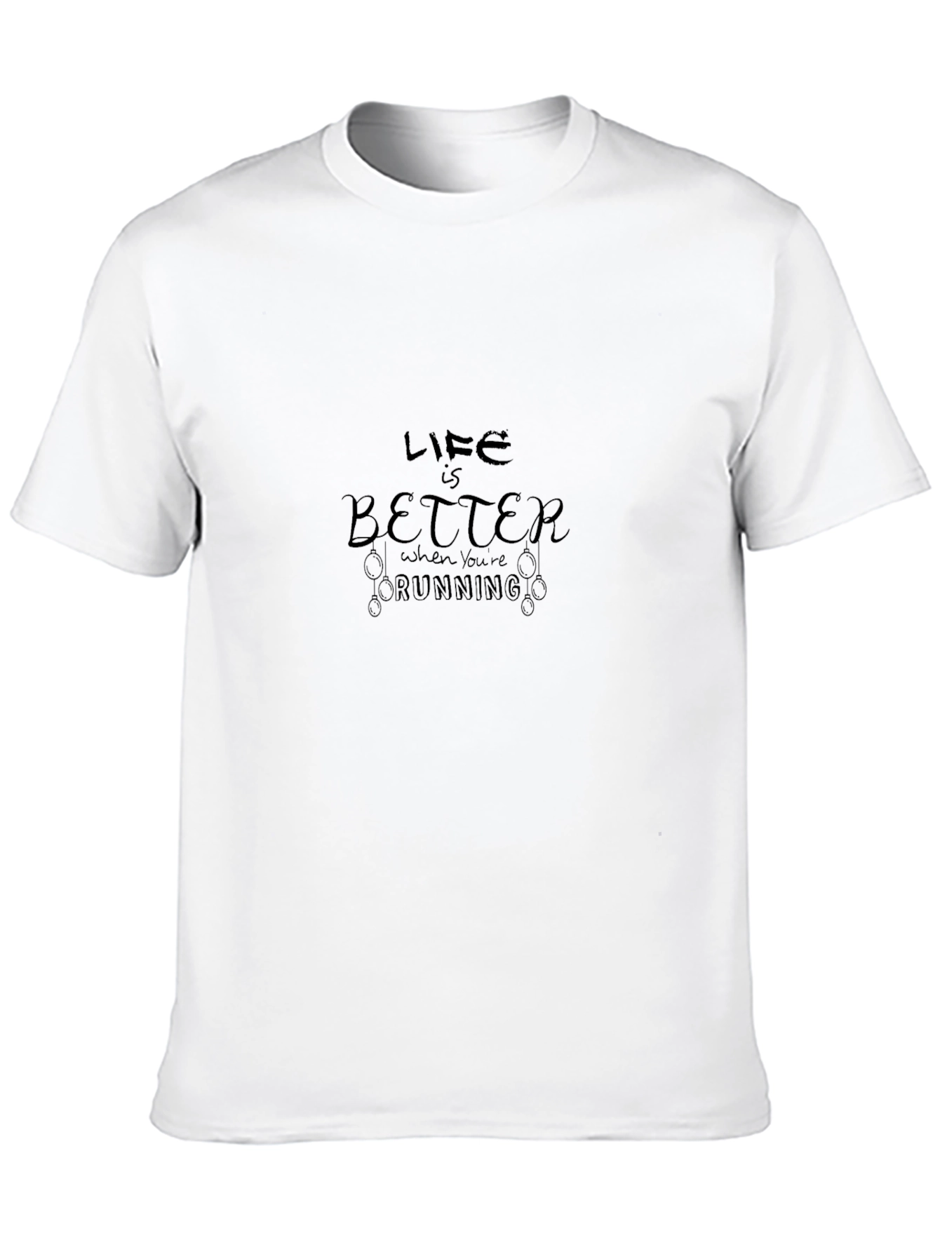 Life is Better Running Black Graphic T-Shirt