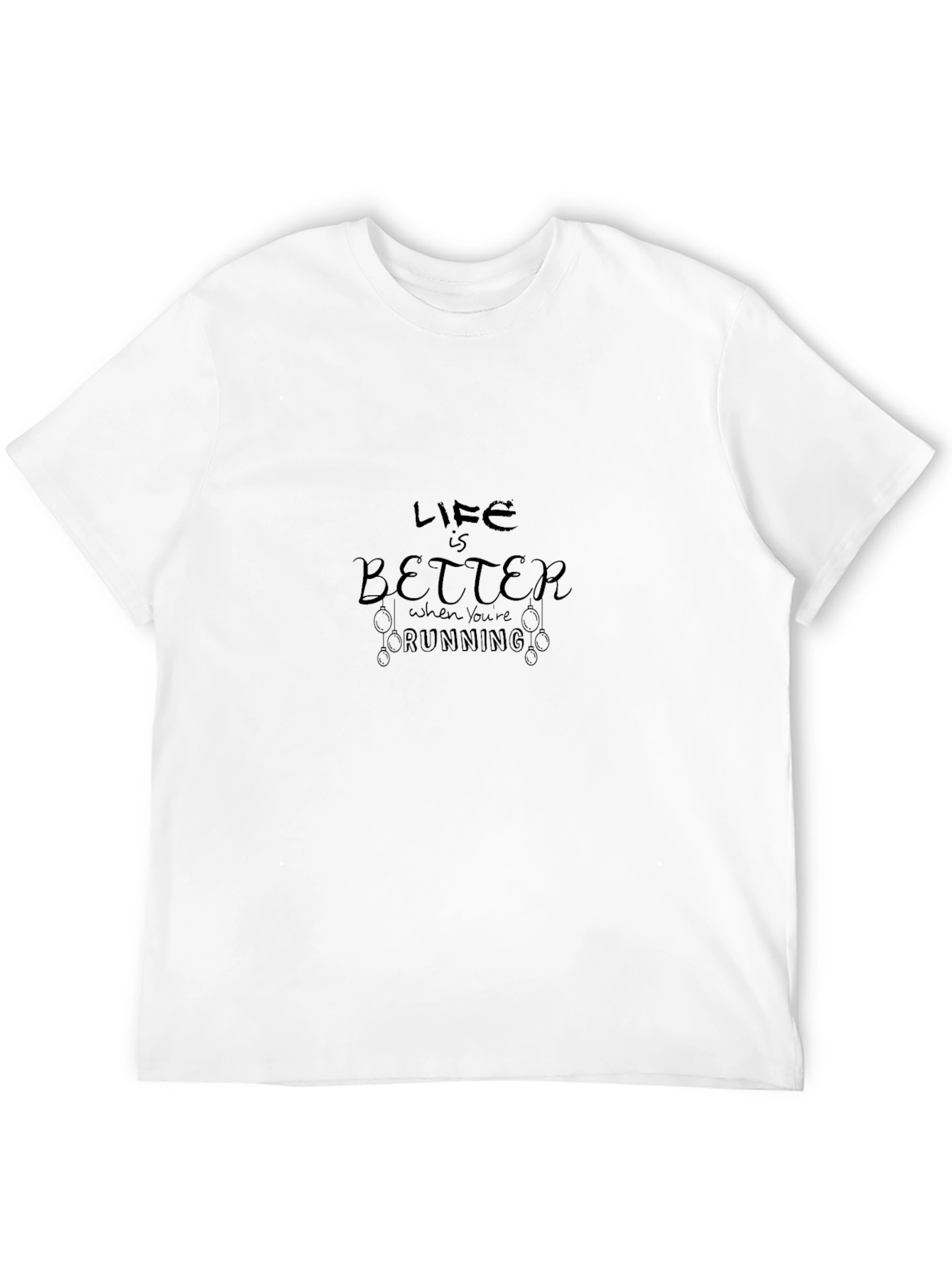 Life is Better Running Black Graphic T-Shirt