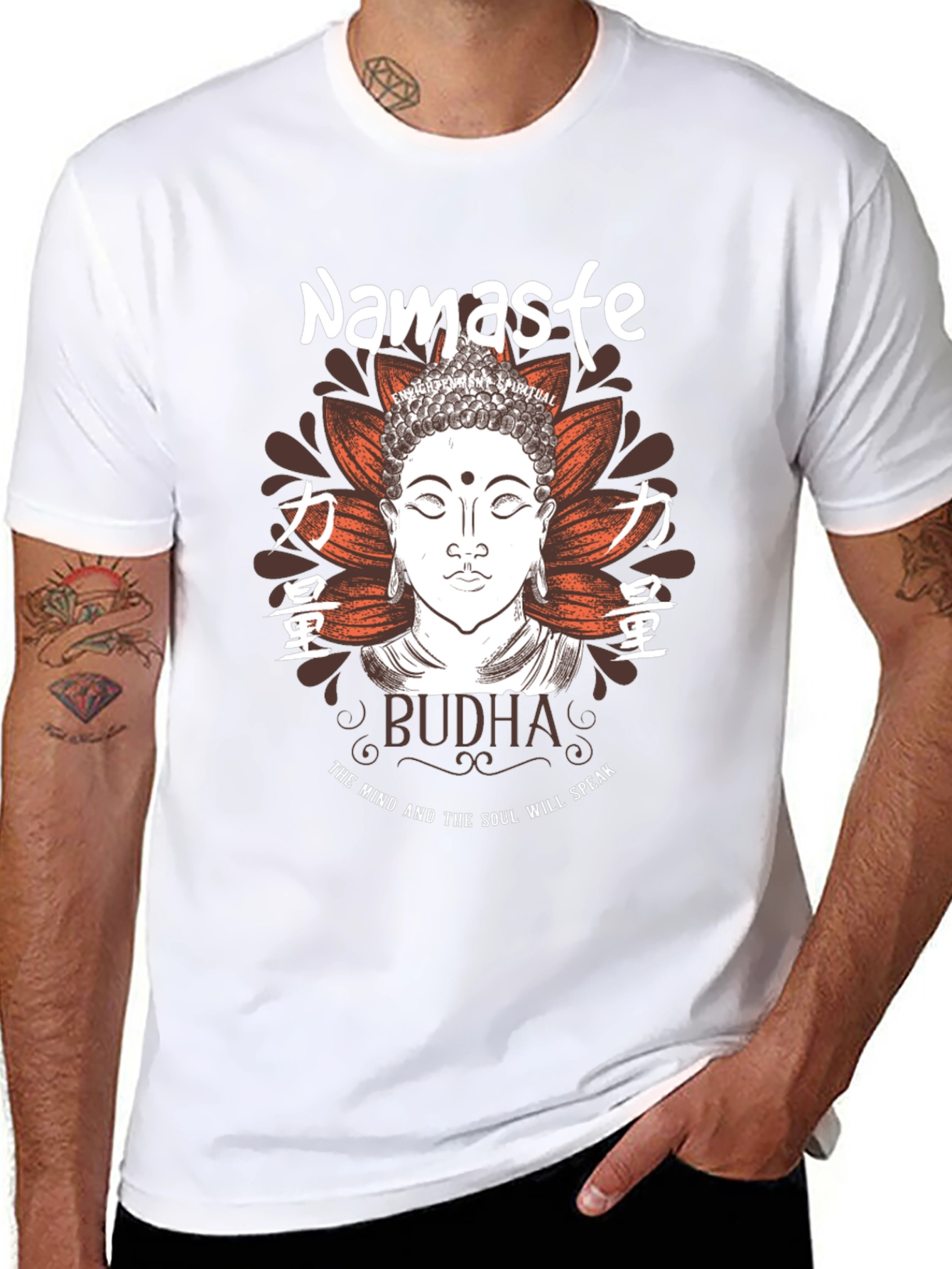 Namaste Buddha Graphic T-Shirt