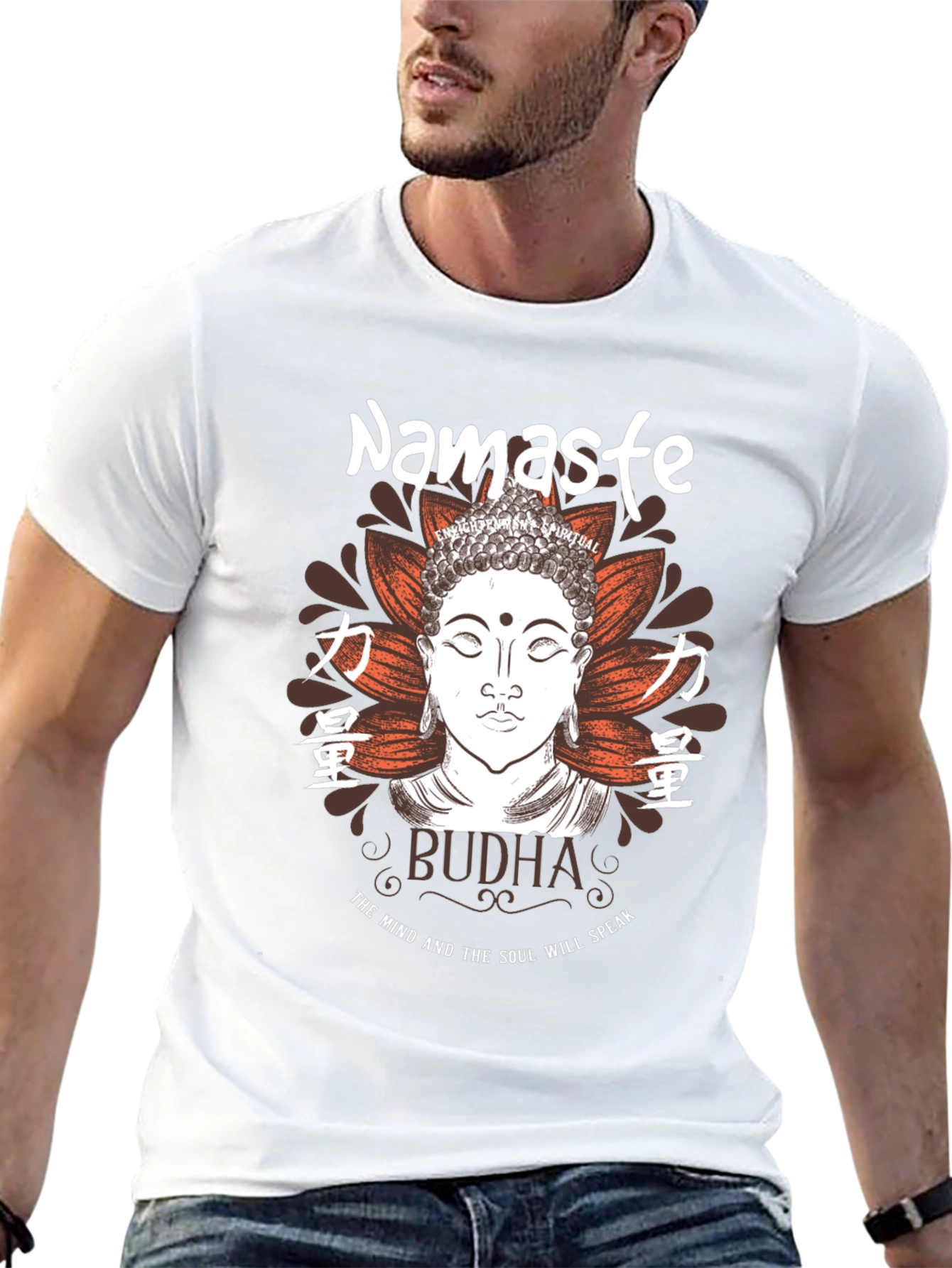 Namaste Buddha Graphic T-Shirt
