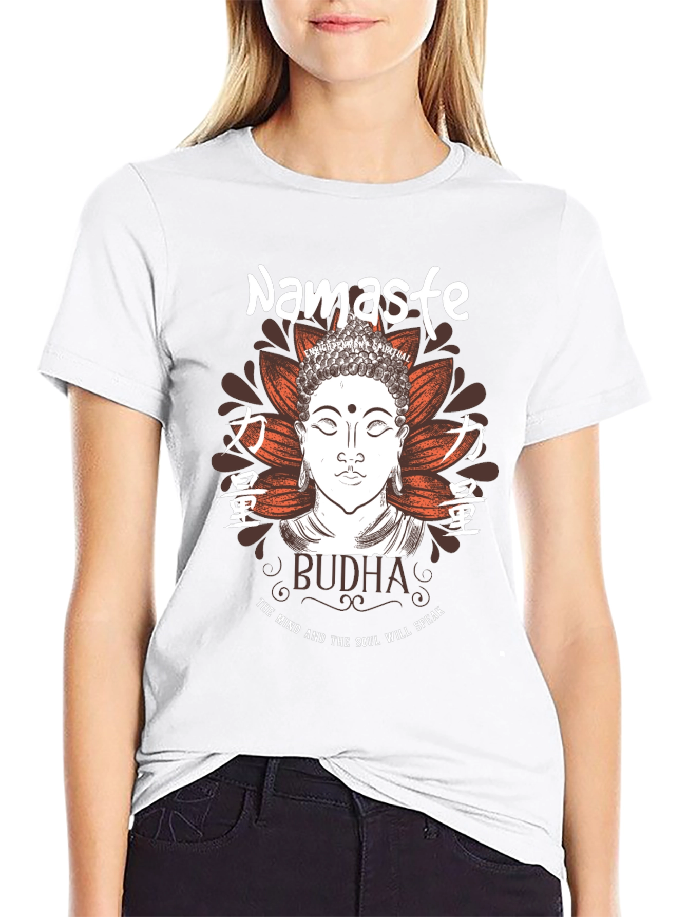 Namaste Buddha Graphic T-Shirt