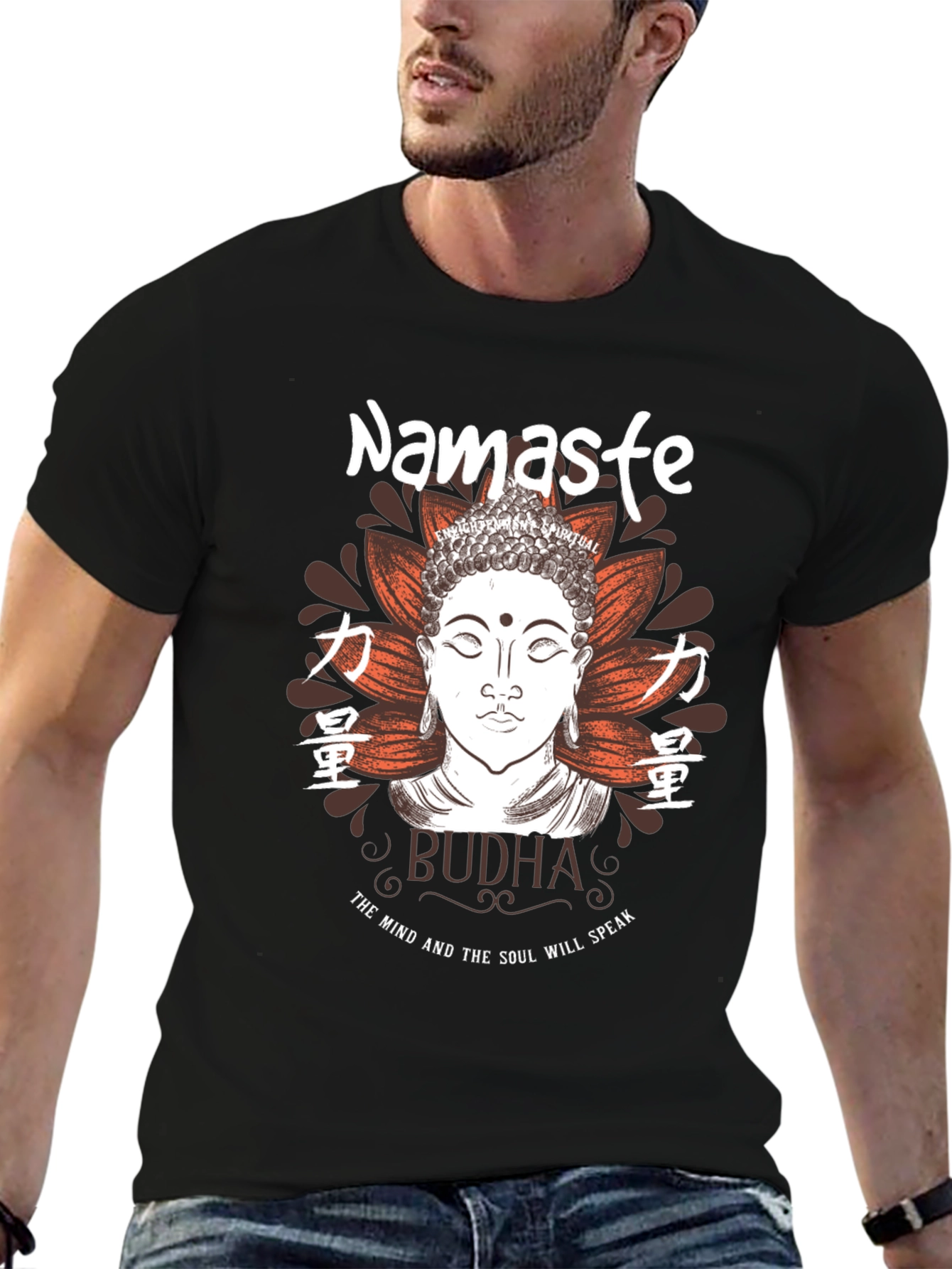 Namaste Buddha Graphic T-Shirt