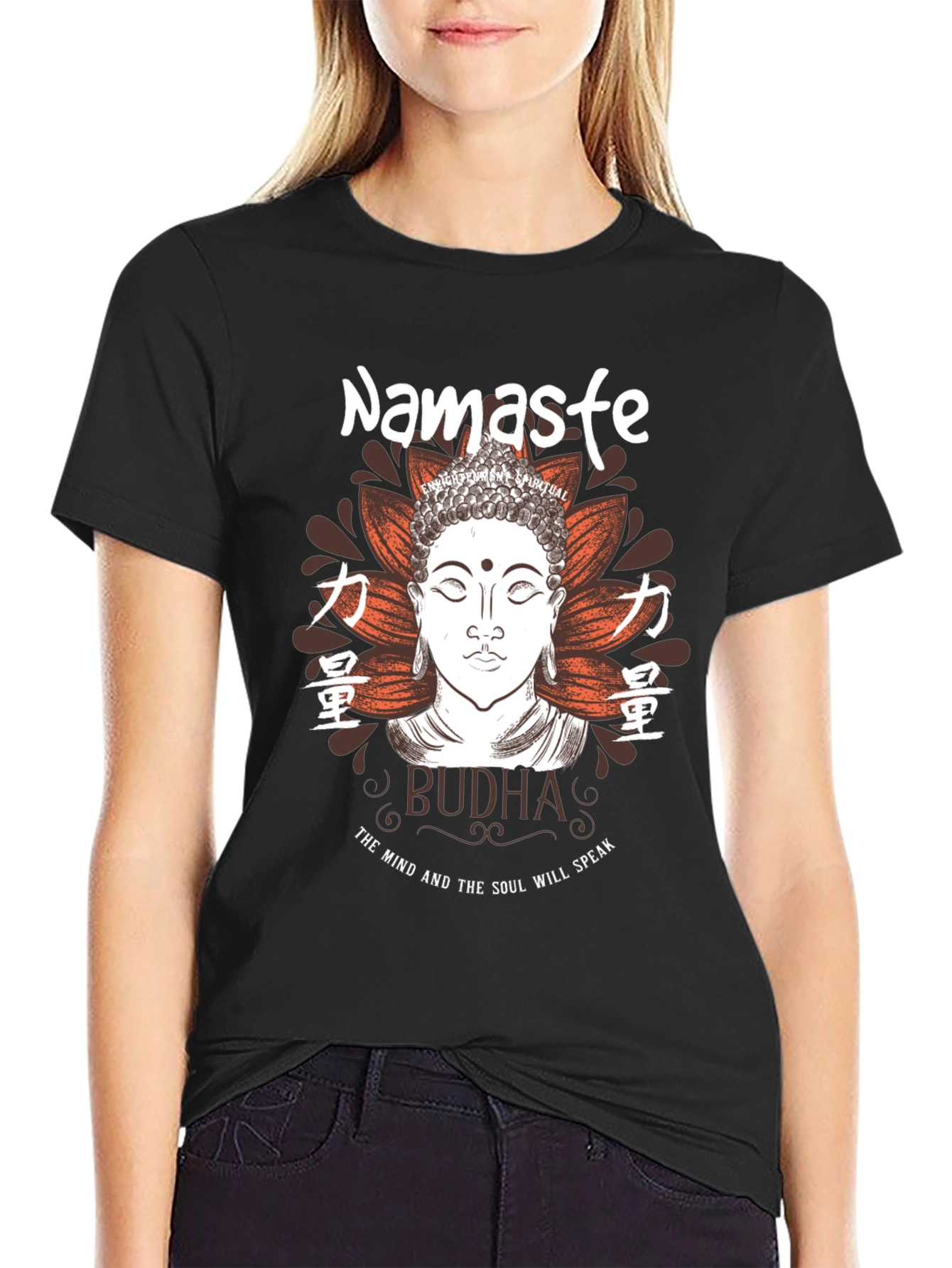 Namaste Buddha Graphic T-Shirt
