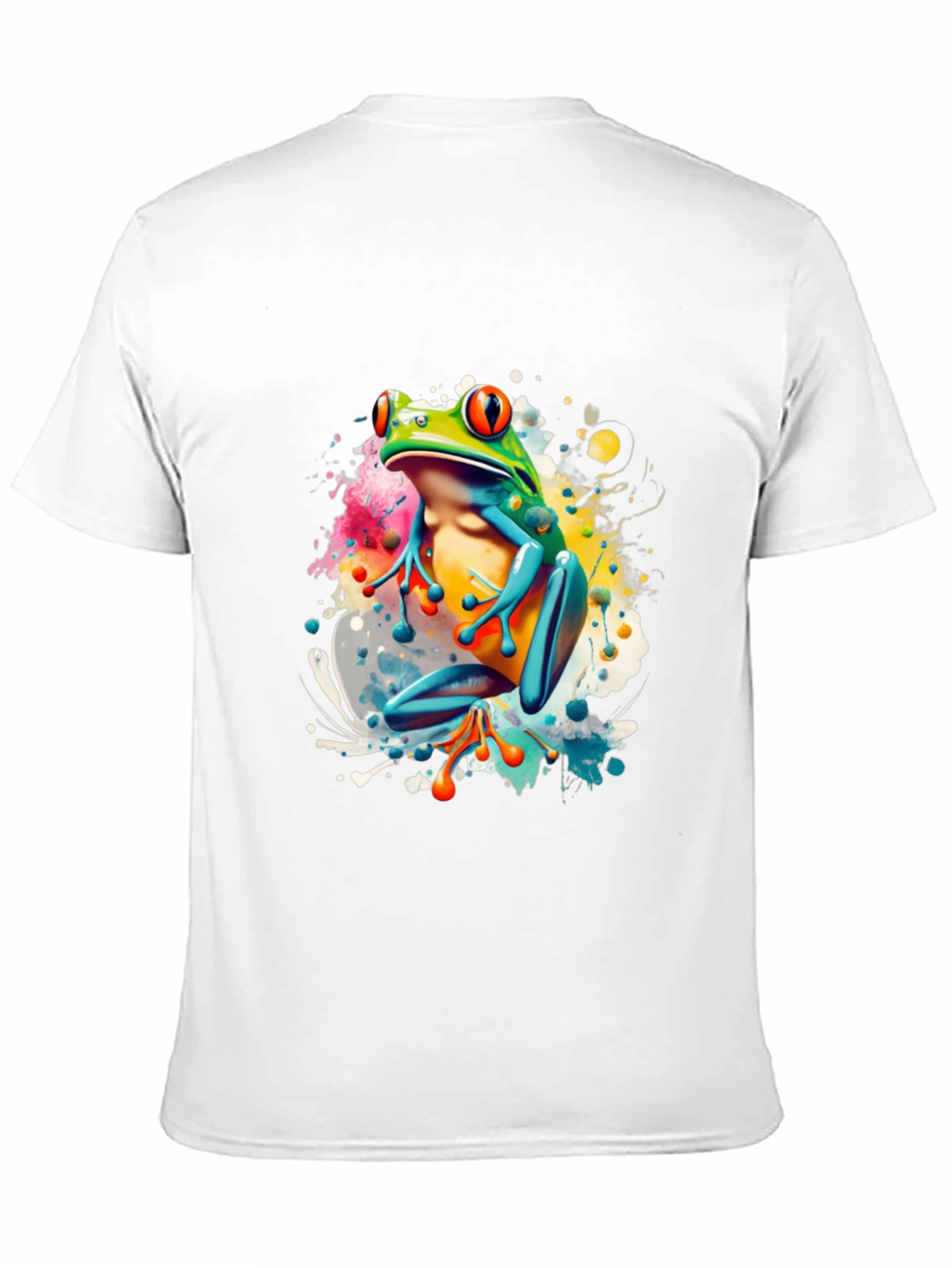 Vibrant Frog Graphic Tee - Mens Black T-Shirt