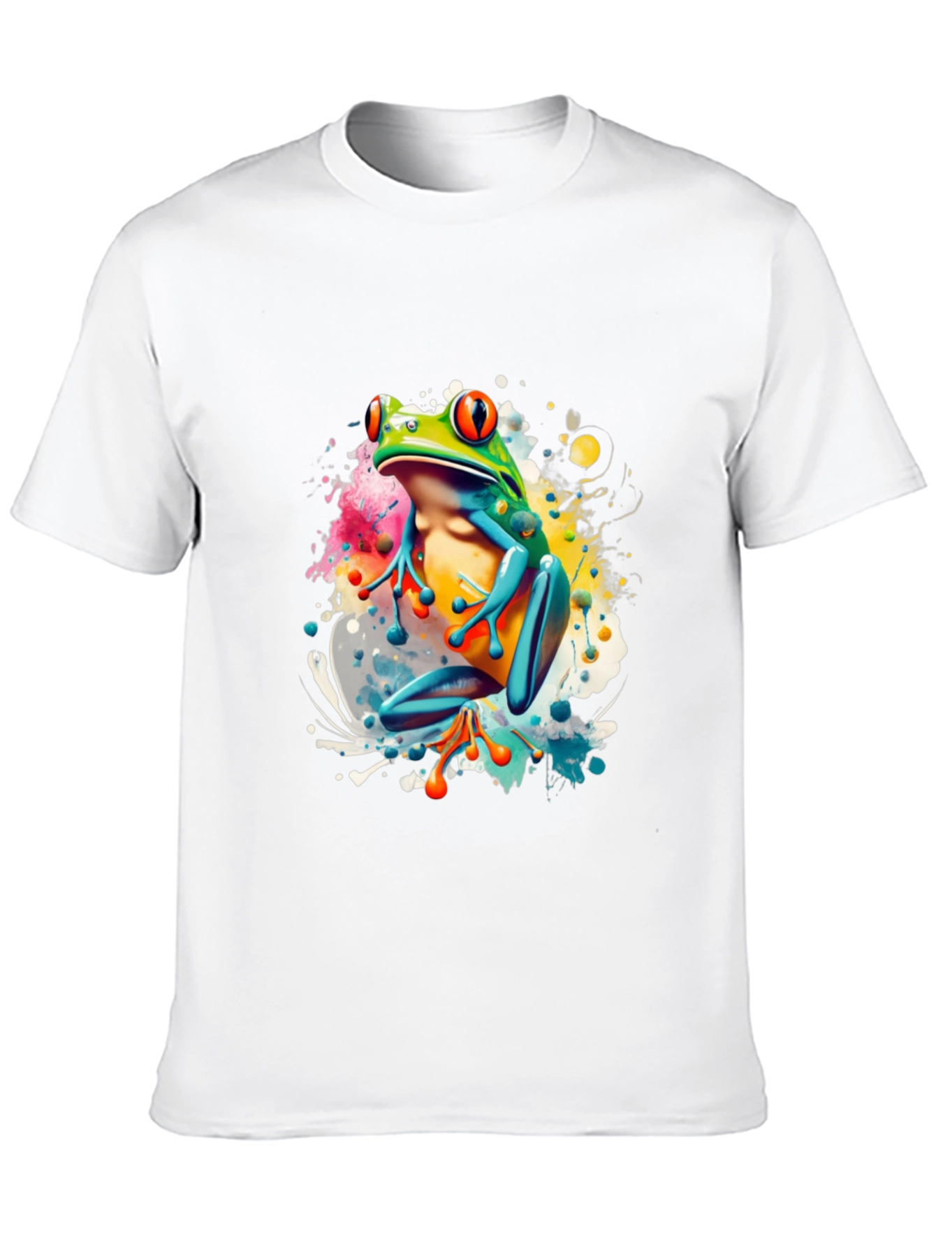 Vibrant Frog Graphic Tee - Mens Black T-Shirt