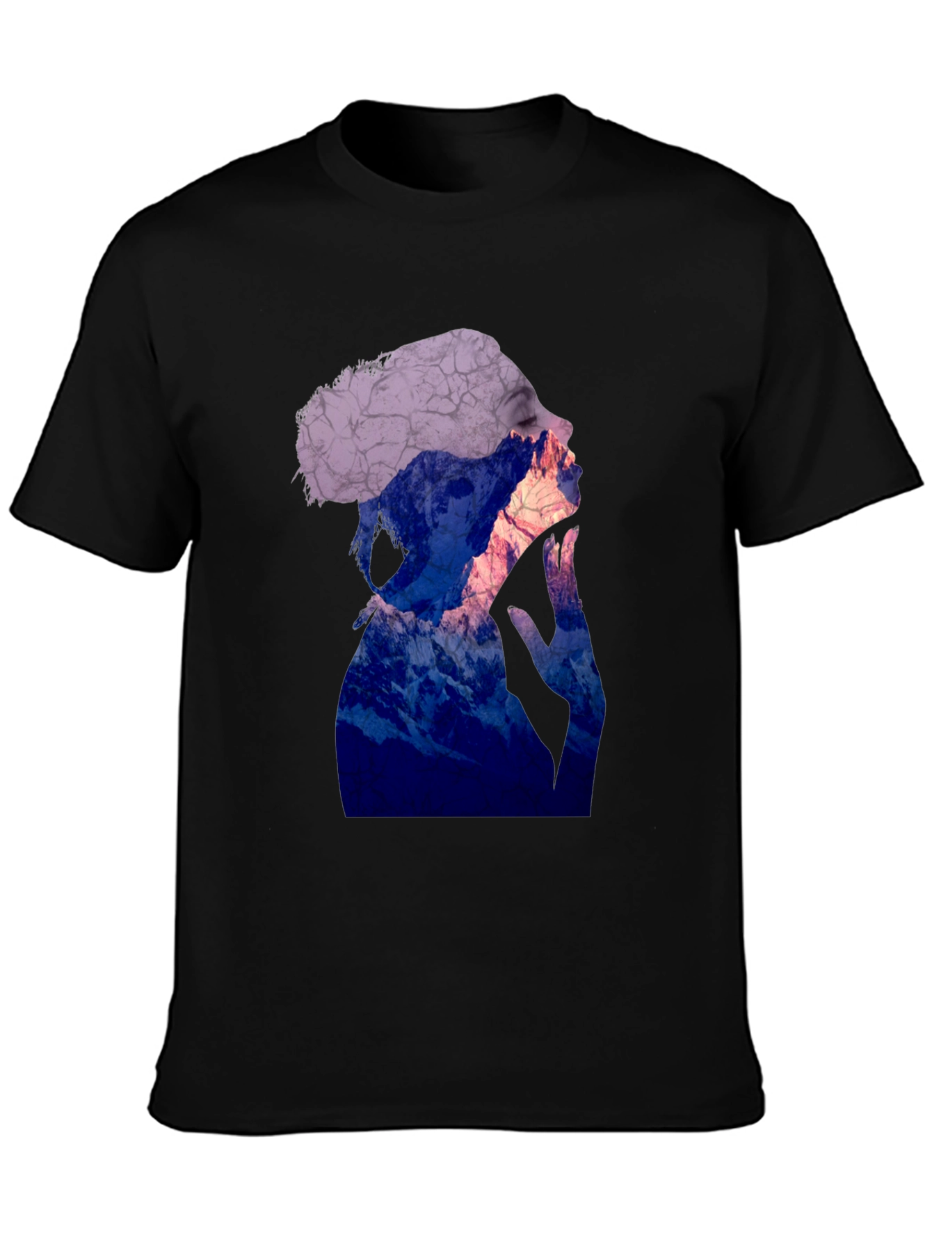 Abstract Silhouette Graphic Tee - Trendy Mens T-Shirt