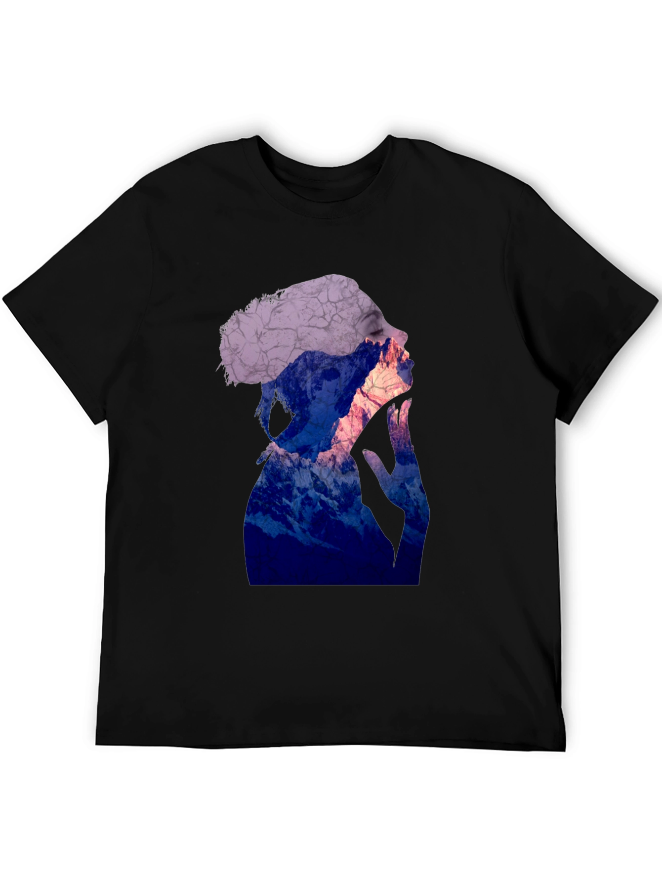 Abstract Silhouette Graphic Tee - Trendy Mens T-Shirt
