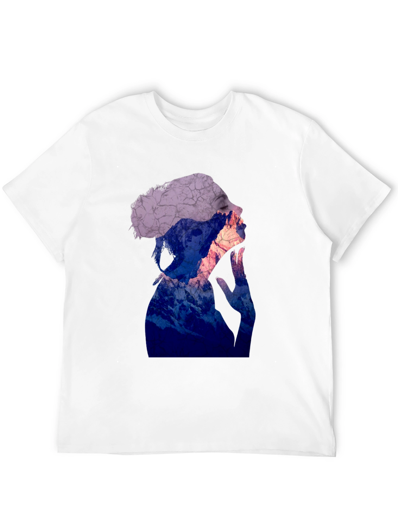 Abstract Silhouette Graphic Tee - Trendy Mens T-Shirt