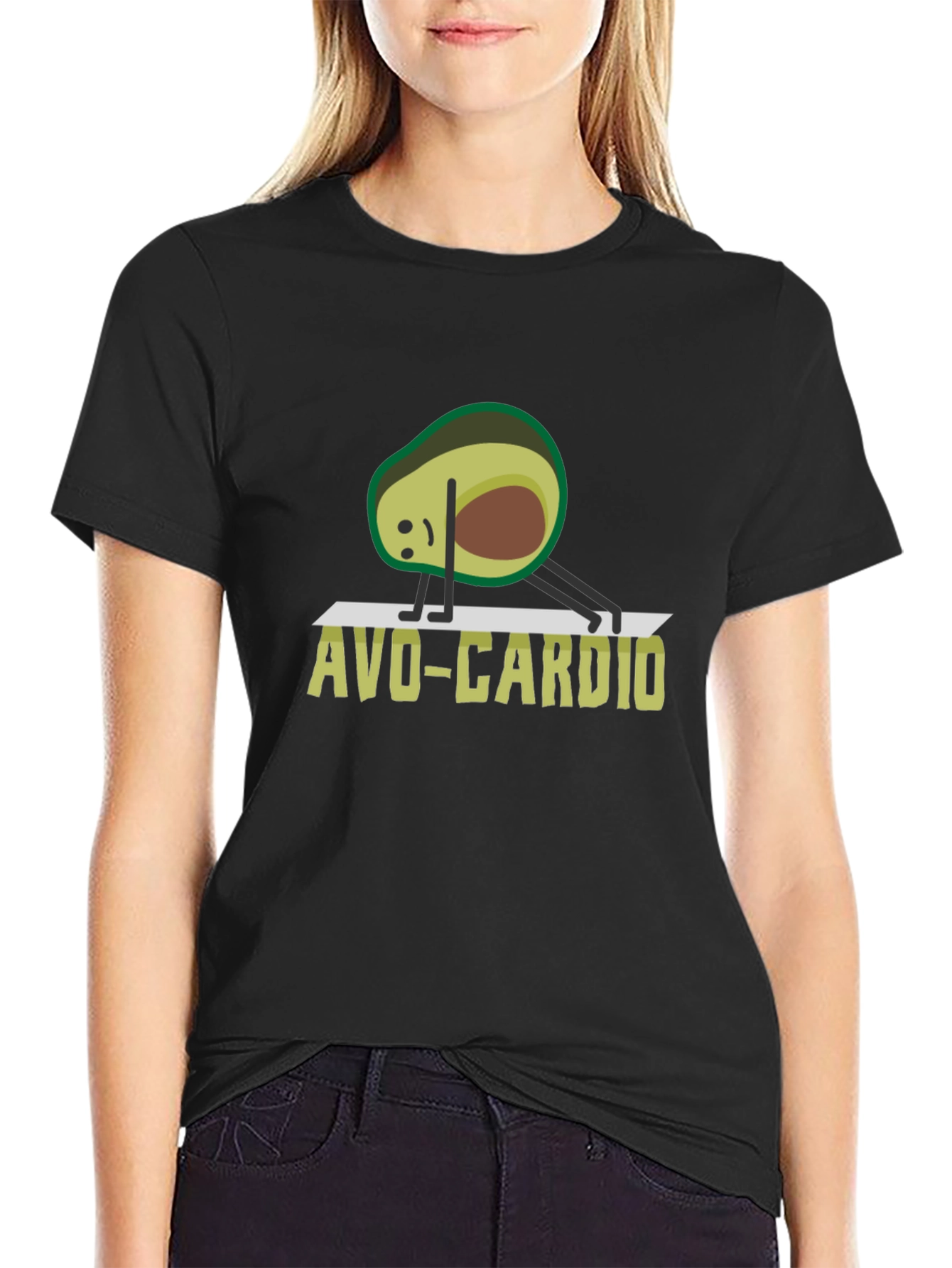 Avo-Cardio T-Shirt - Avocado Yoga Design