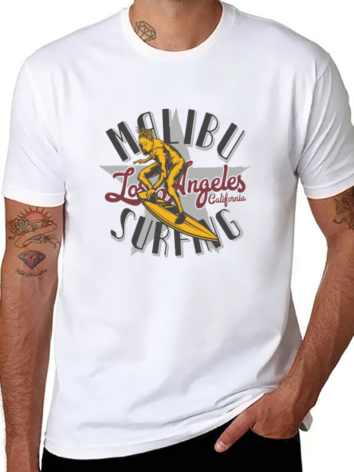 Malibu Surfing Los Angeles T-Shirt