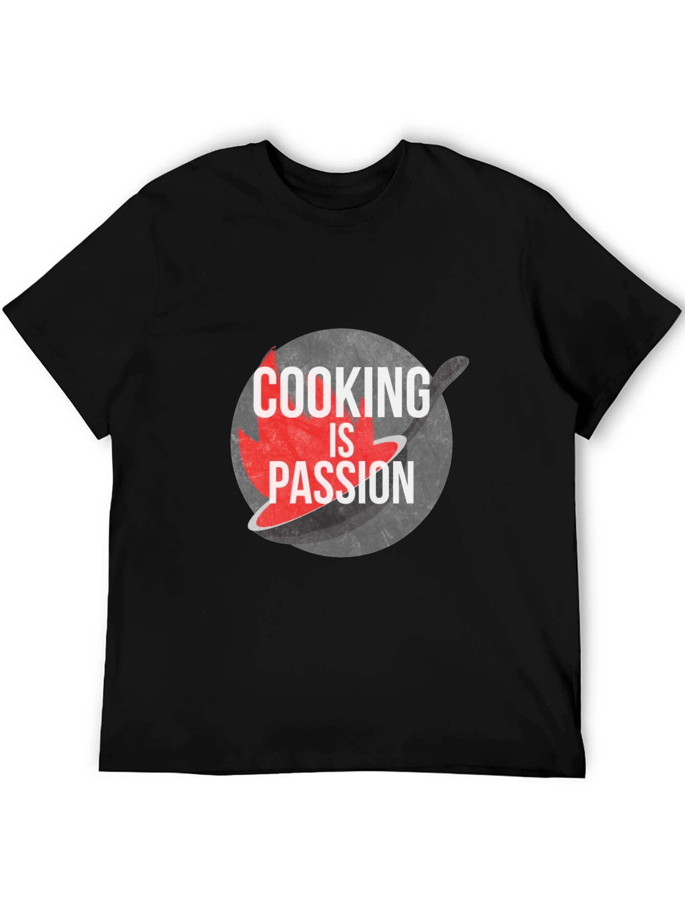 Cooking is Passion Graphic Tee - Black