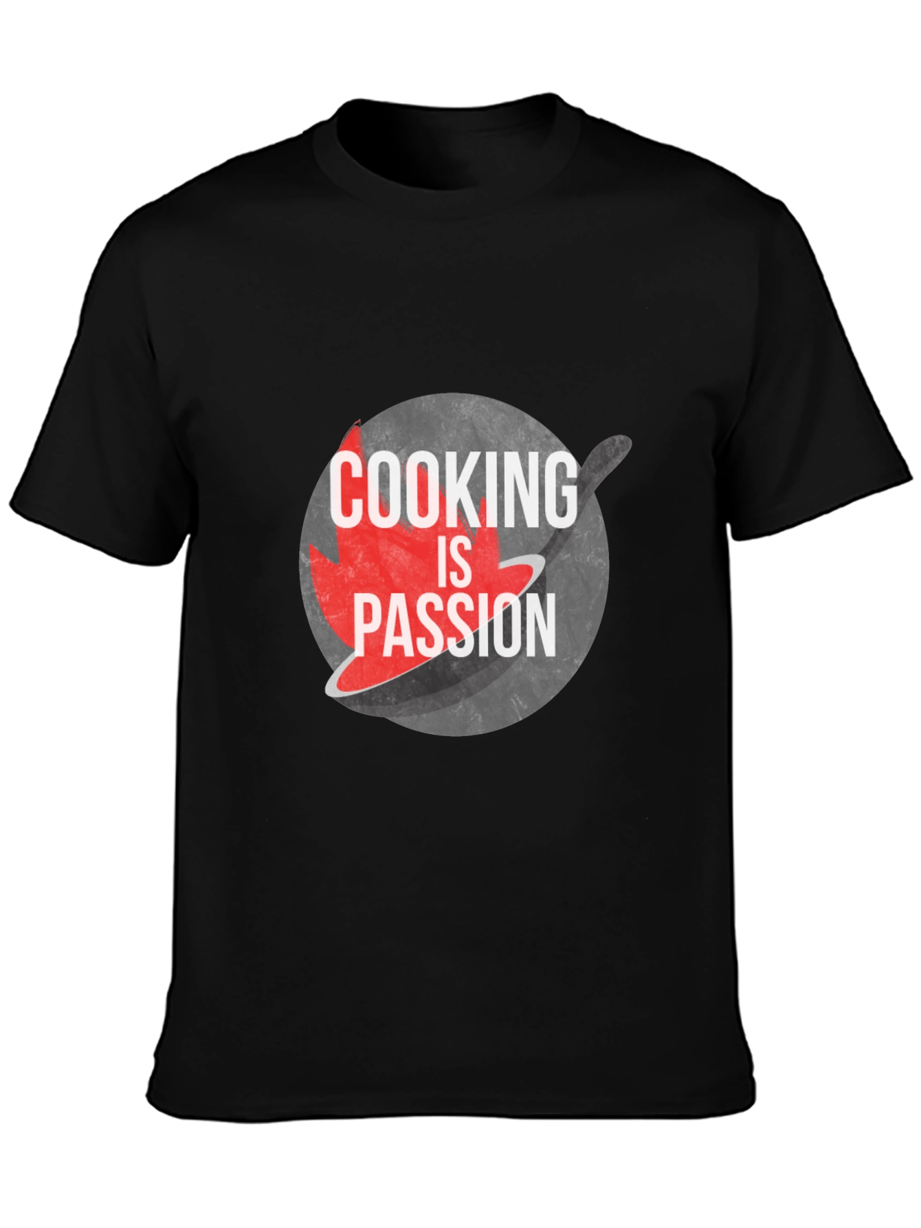 Cooking is Passion Graphic Tee - Black