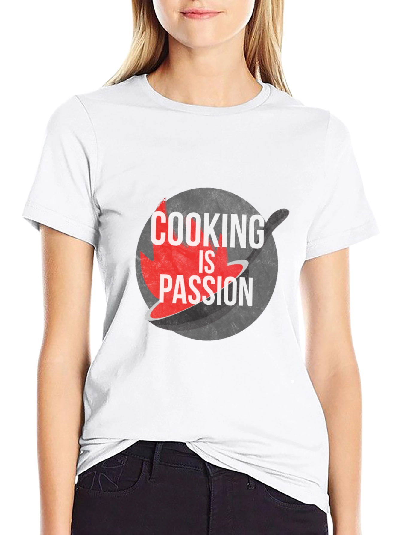 Cooking is Passion Graphic Tee - Black