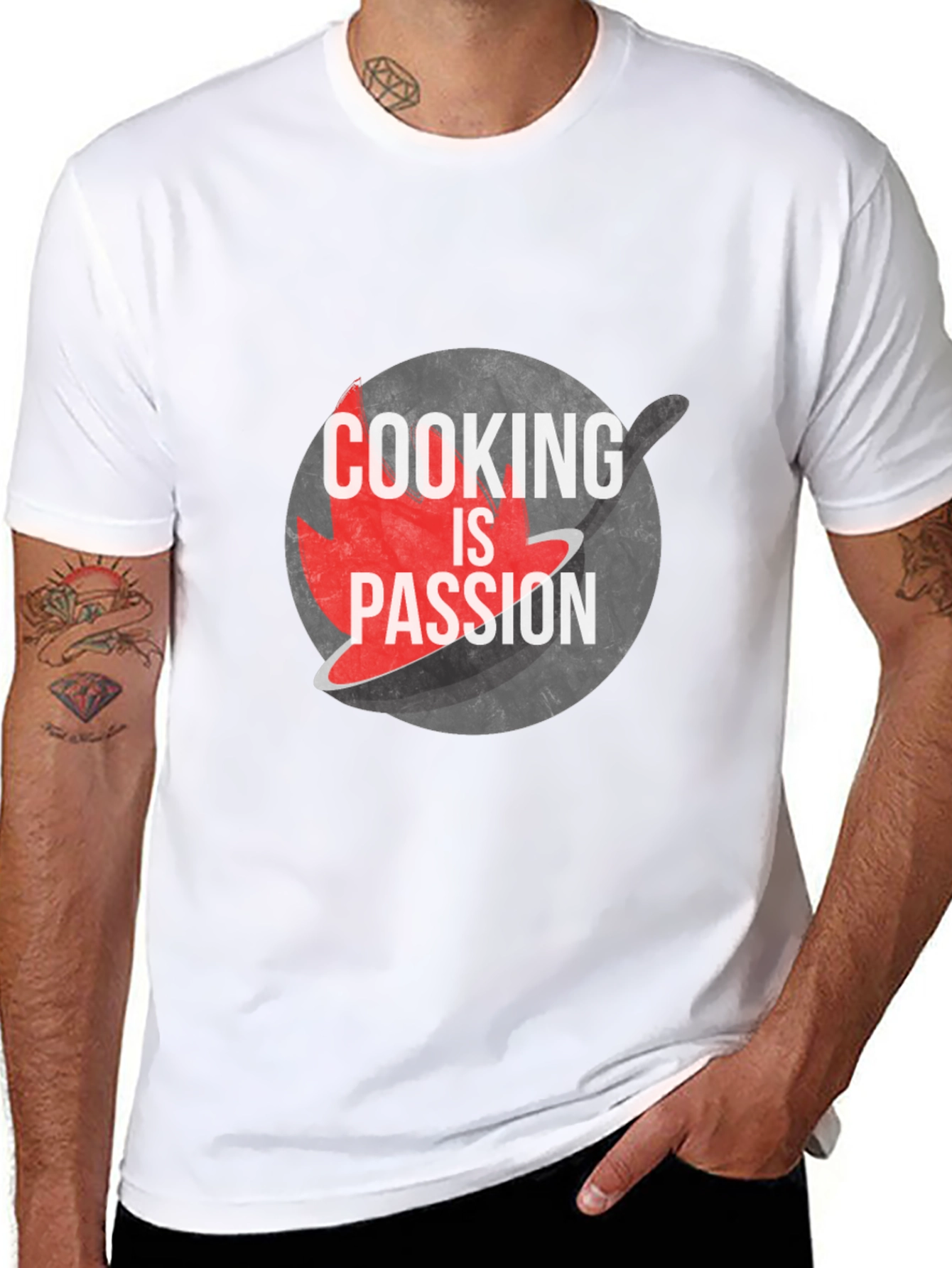 Cooking is Passion Graphic Tee - Black