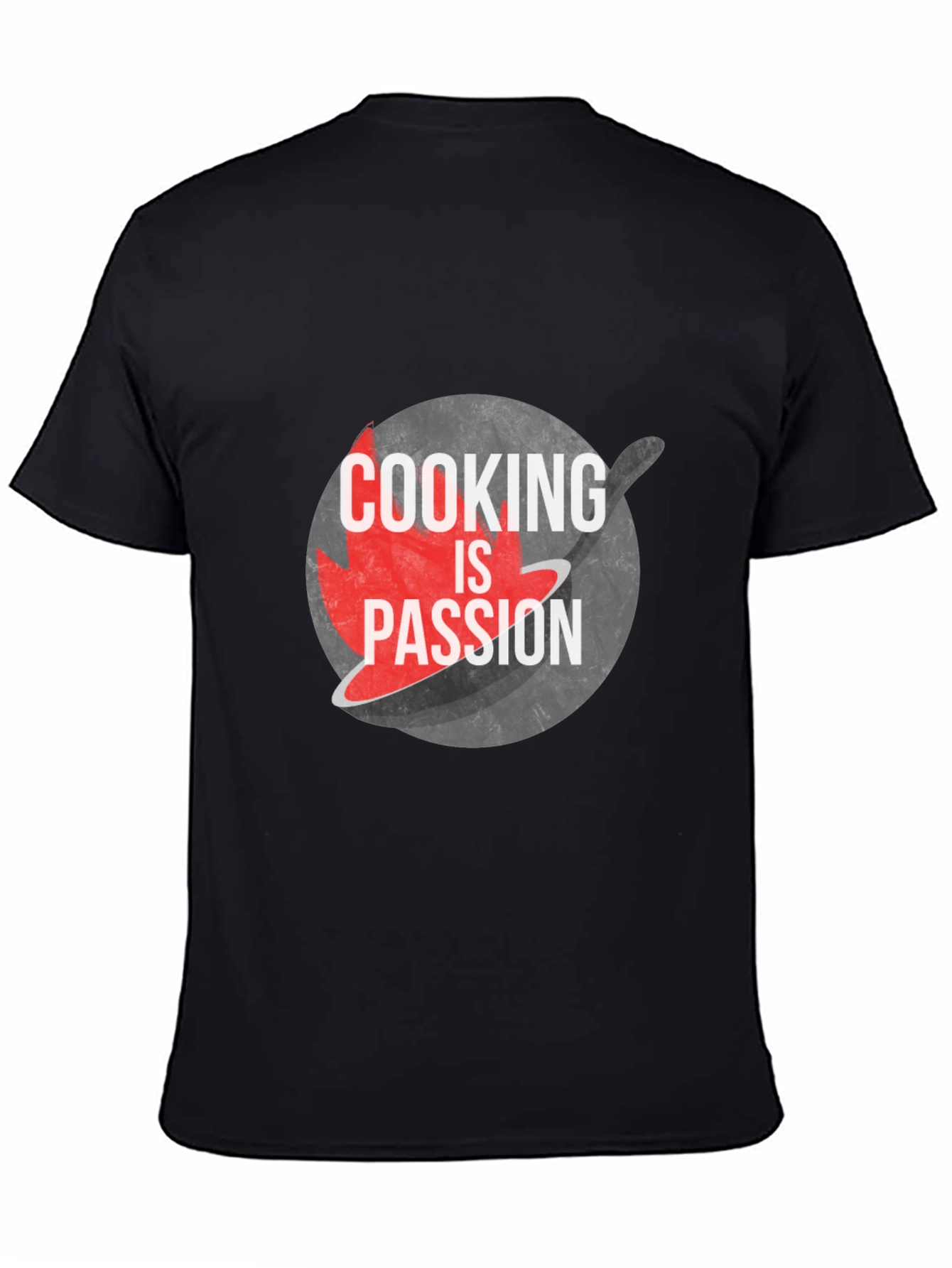 Cooking is Passion Graphic Tee - Black