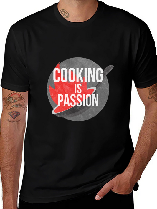 Cooking is Passion Graphic Tee - Black