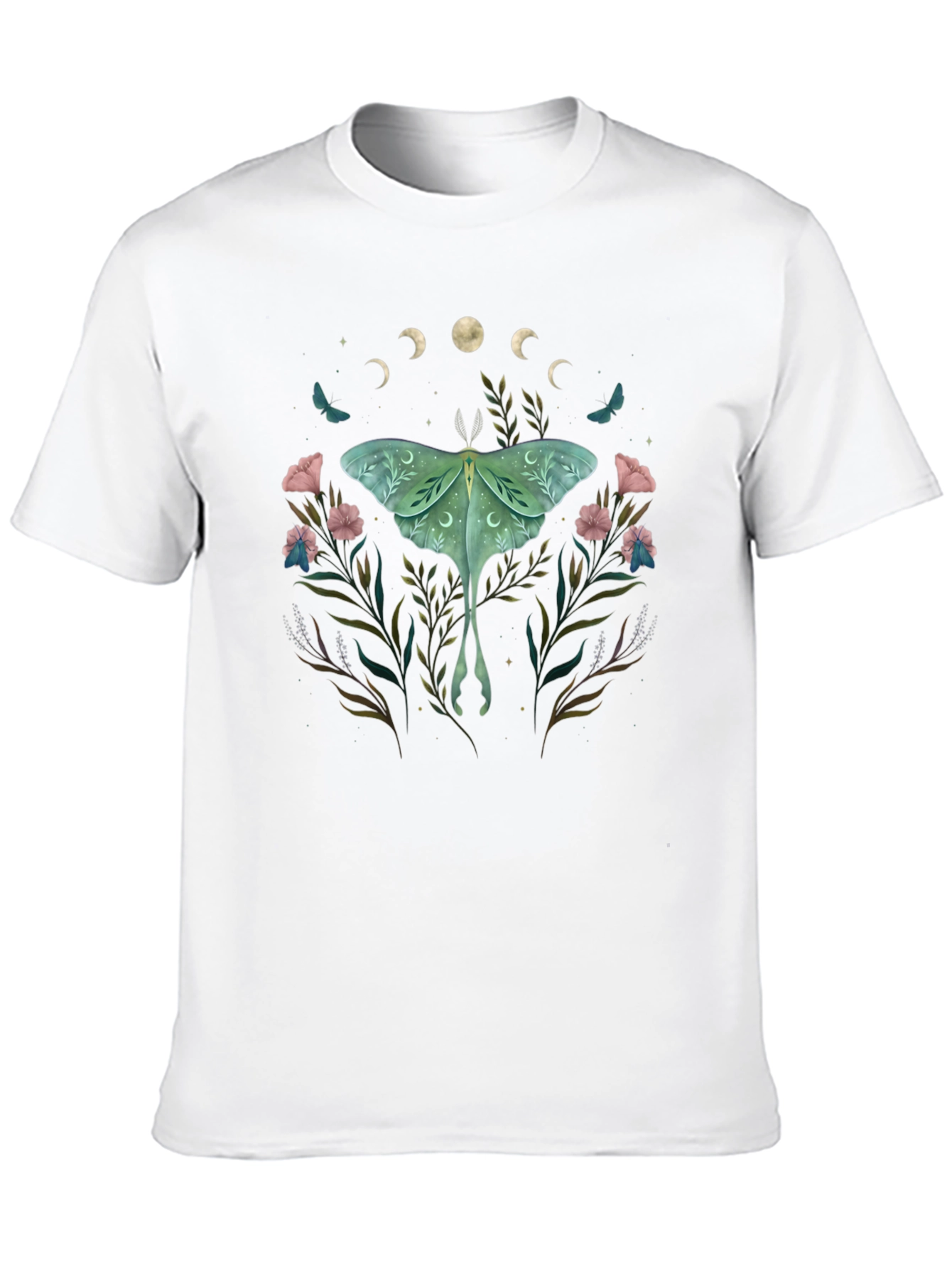 Luna Moth Floral T-Shirt