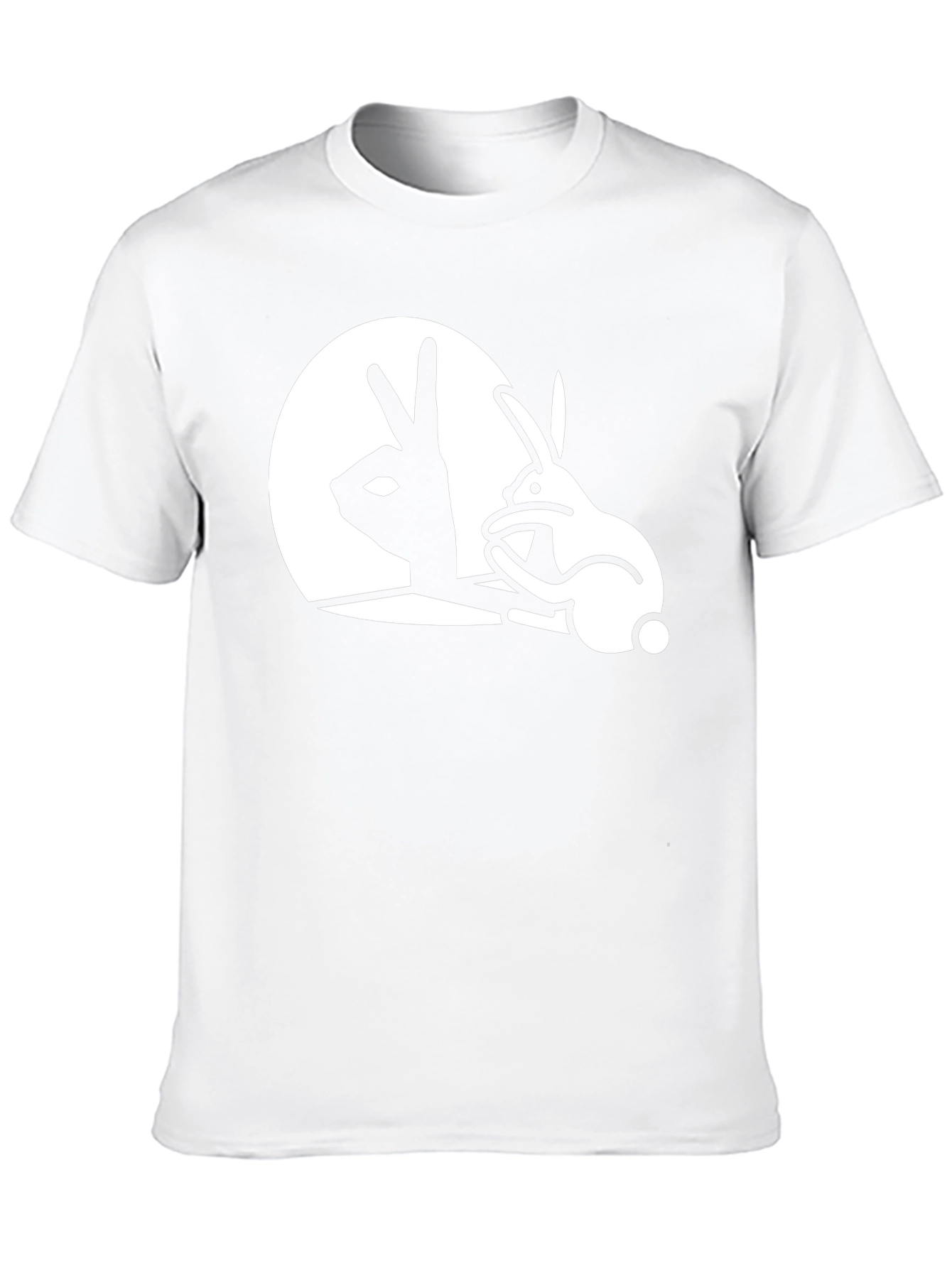 Shadow Bunny Graphic T-Shirt - Black