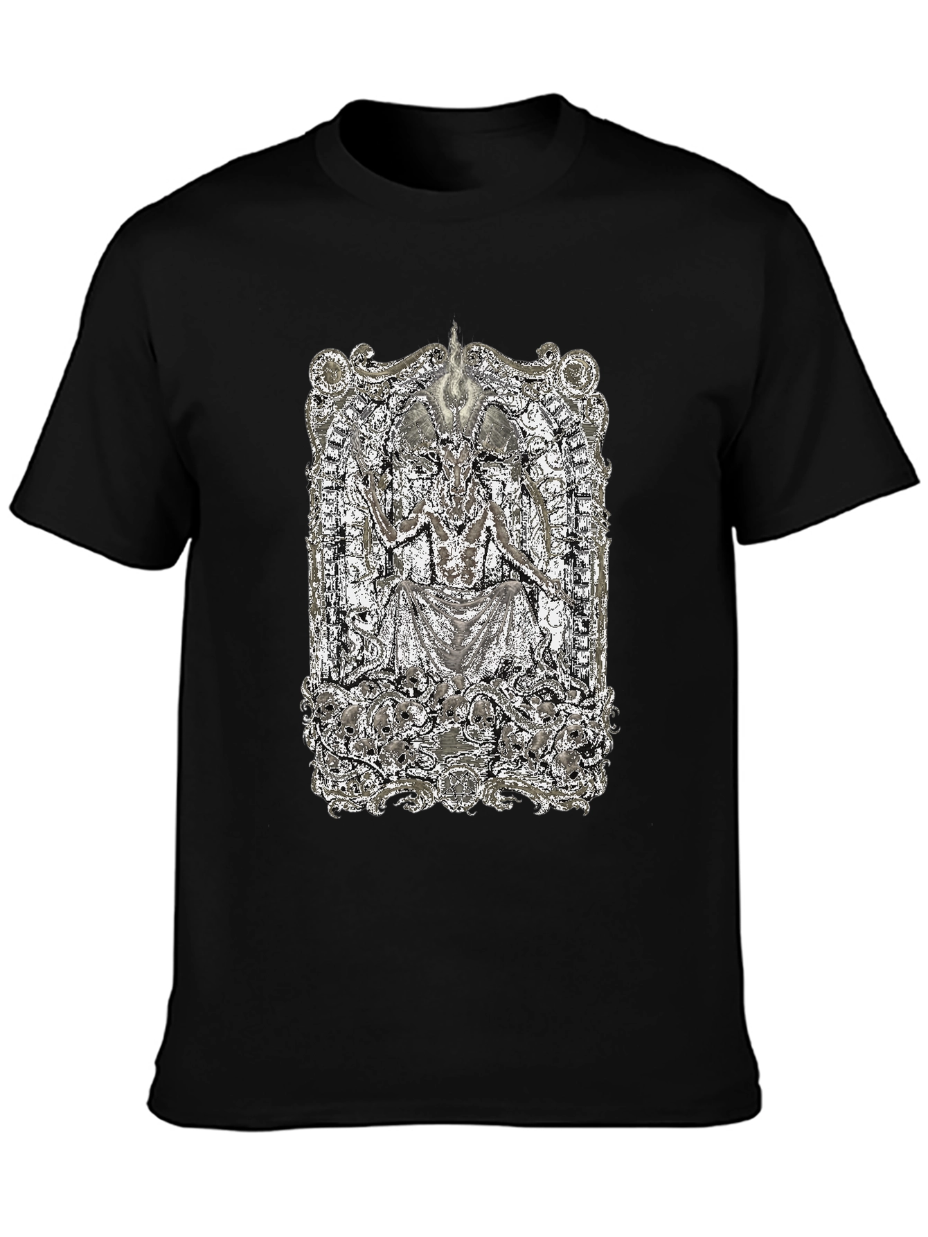 Occult Baphomet Graphic Black Tee