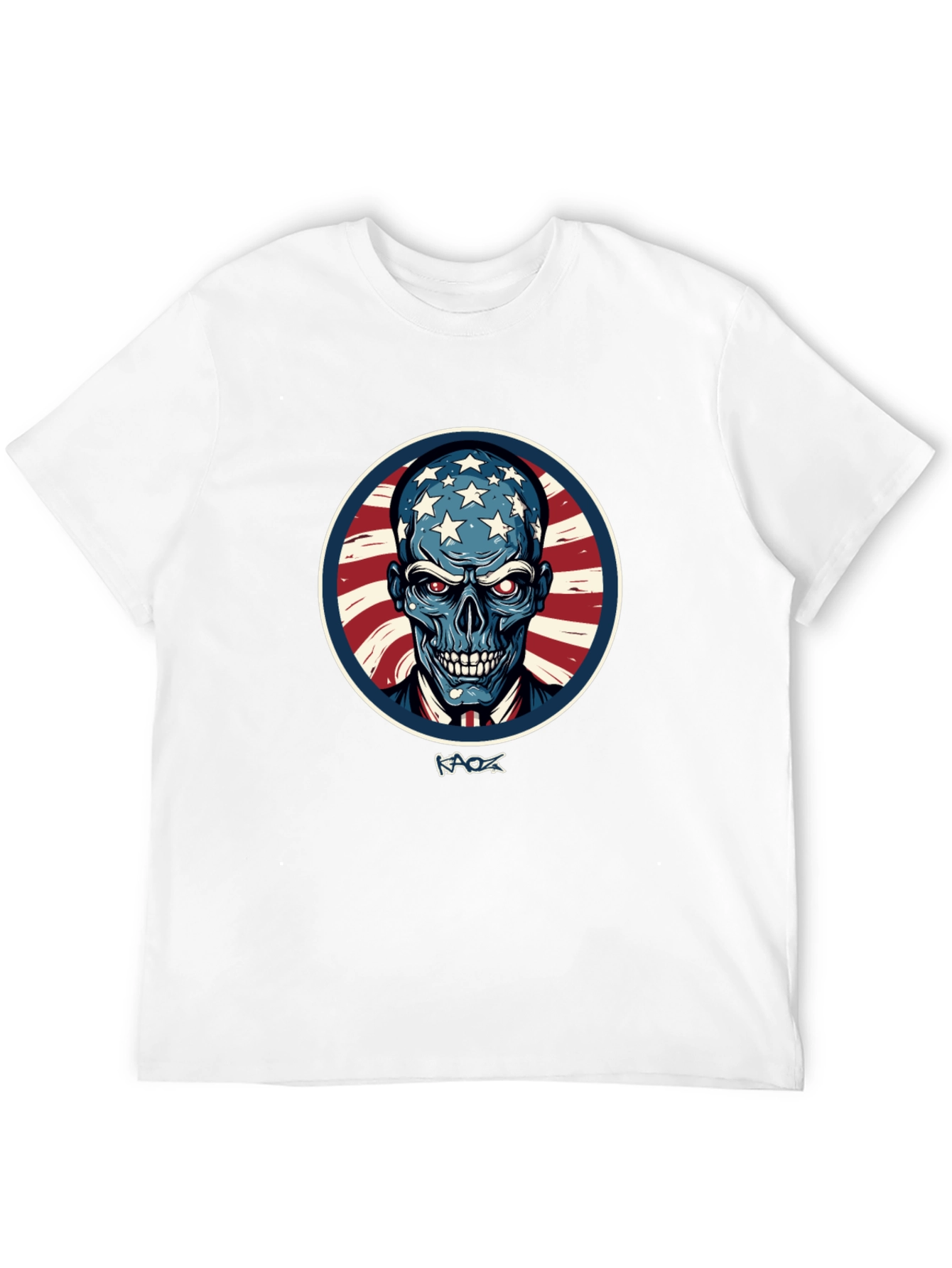 American Patriot Skull Graphic T-Shirt