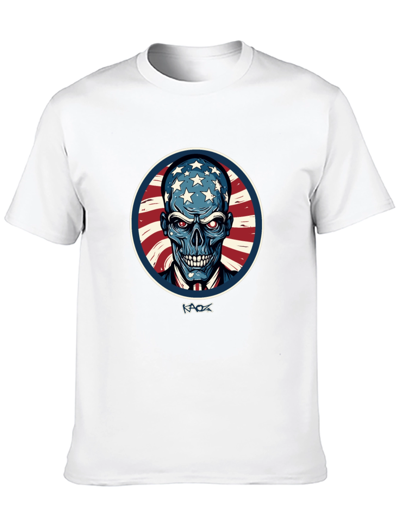 American Patriot Skull Graphic T-Shirt