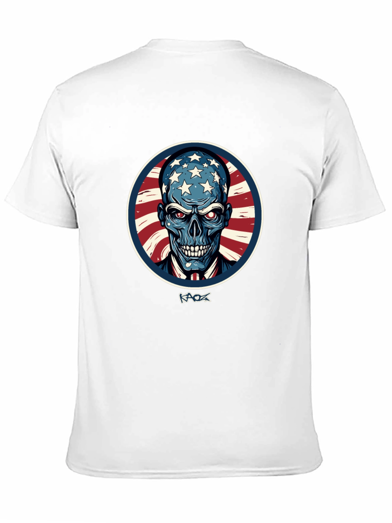 American Patriot Skull Graphic T-Shirt