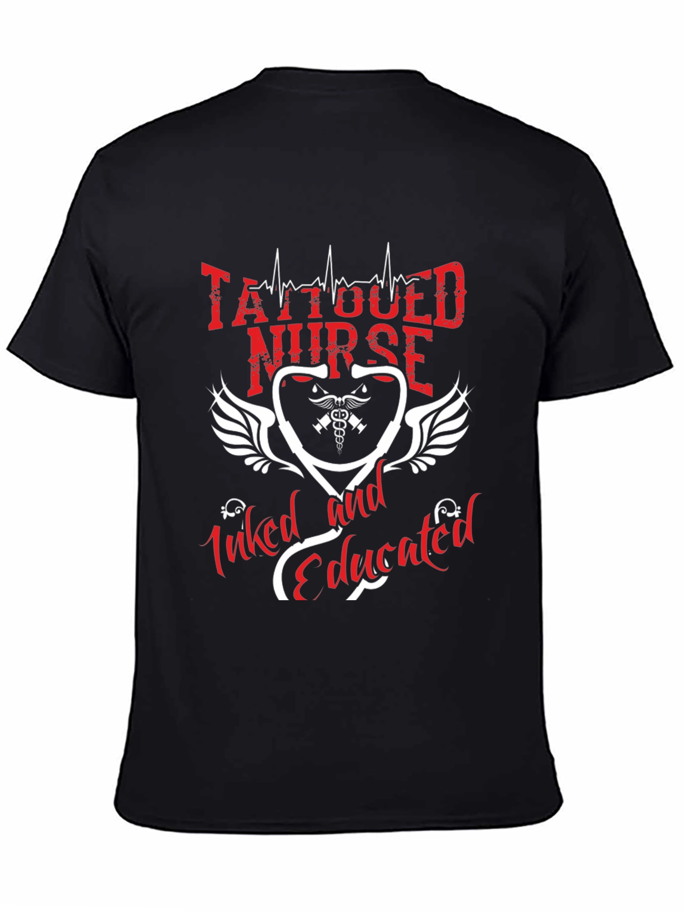 Tattooed Nurse T-Shirt - Inked & Educated Design