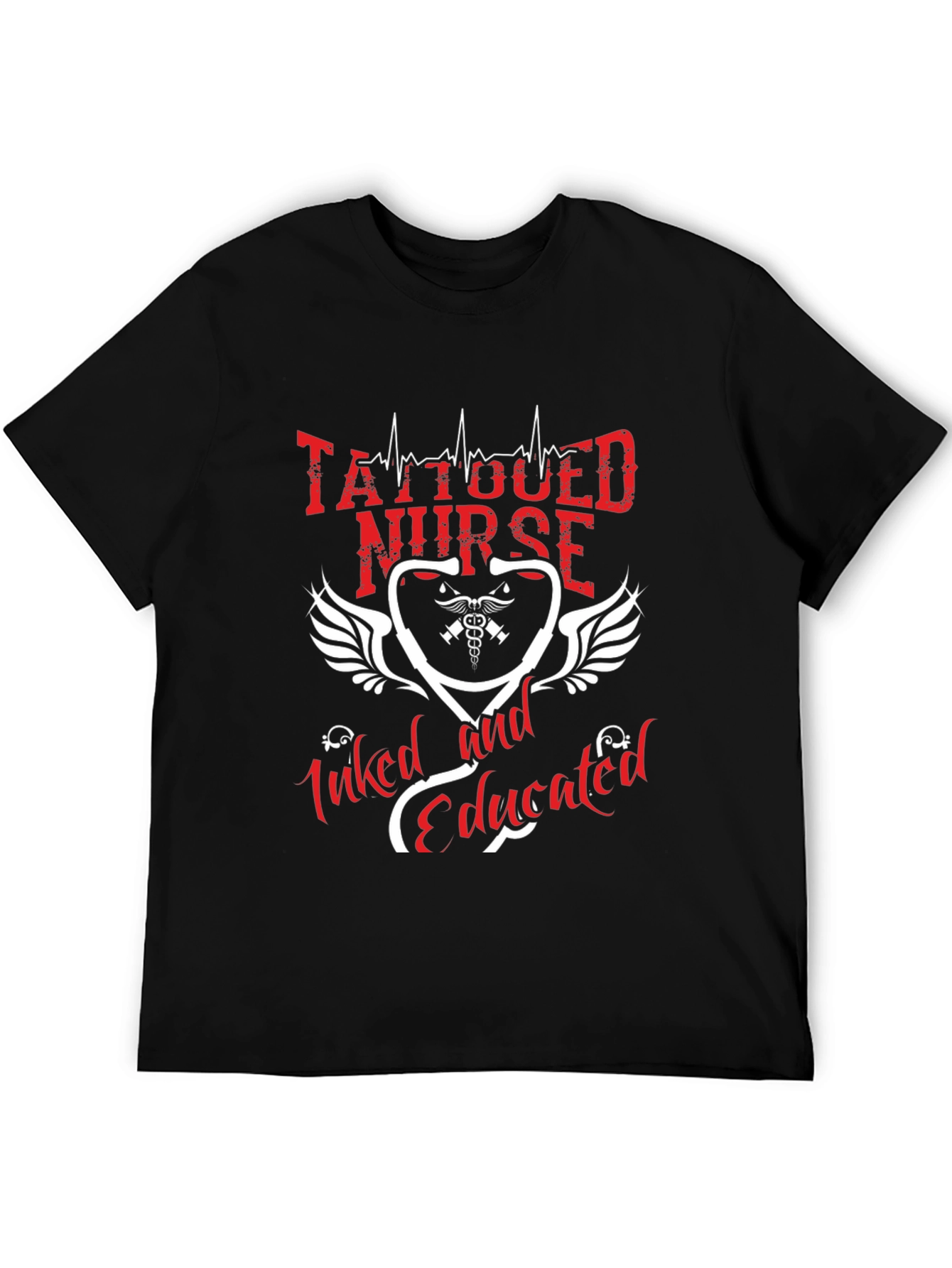 Tattooed Nurse T-Shirt - Inked & Educated Design