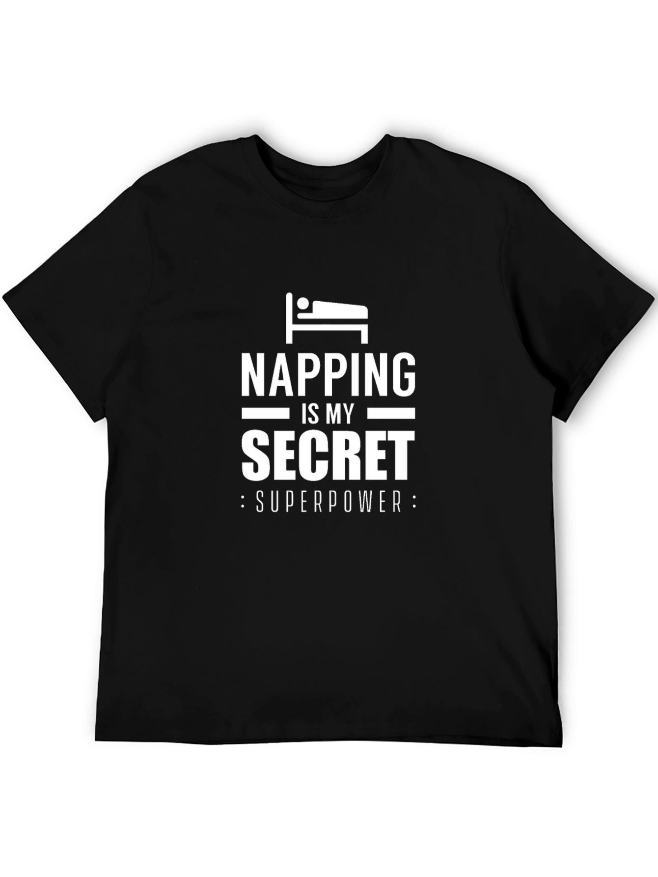 Napping Secret Superpower Black T-Shirt