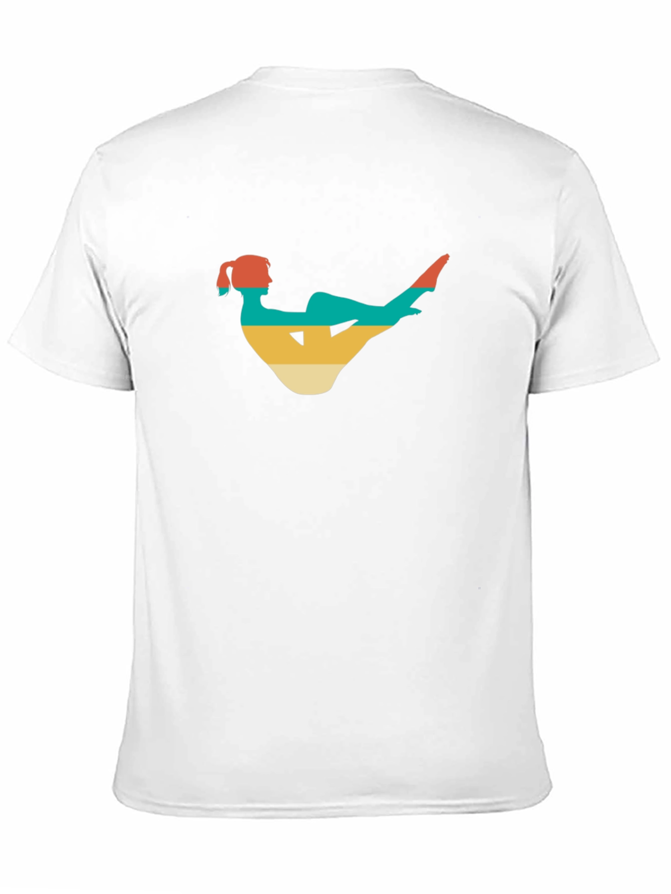 Retro Yoga Pose Black T-Shirt
