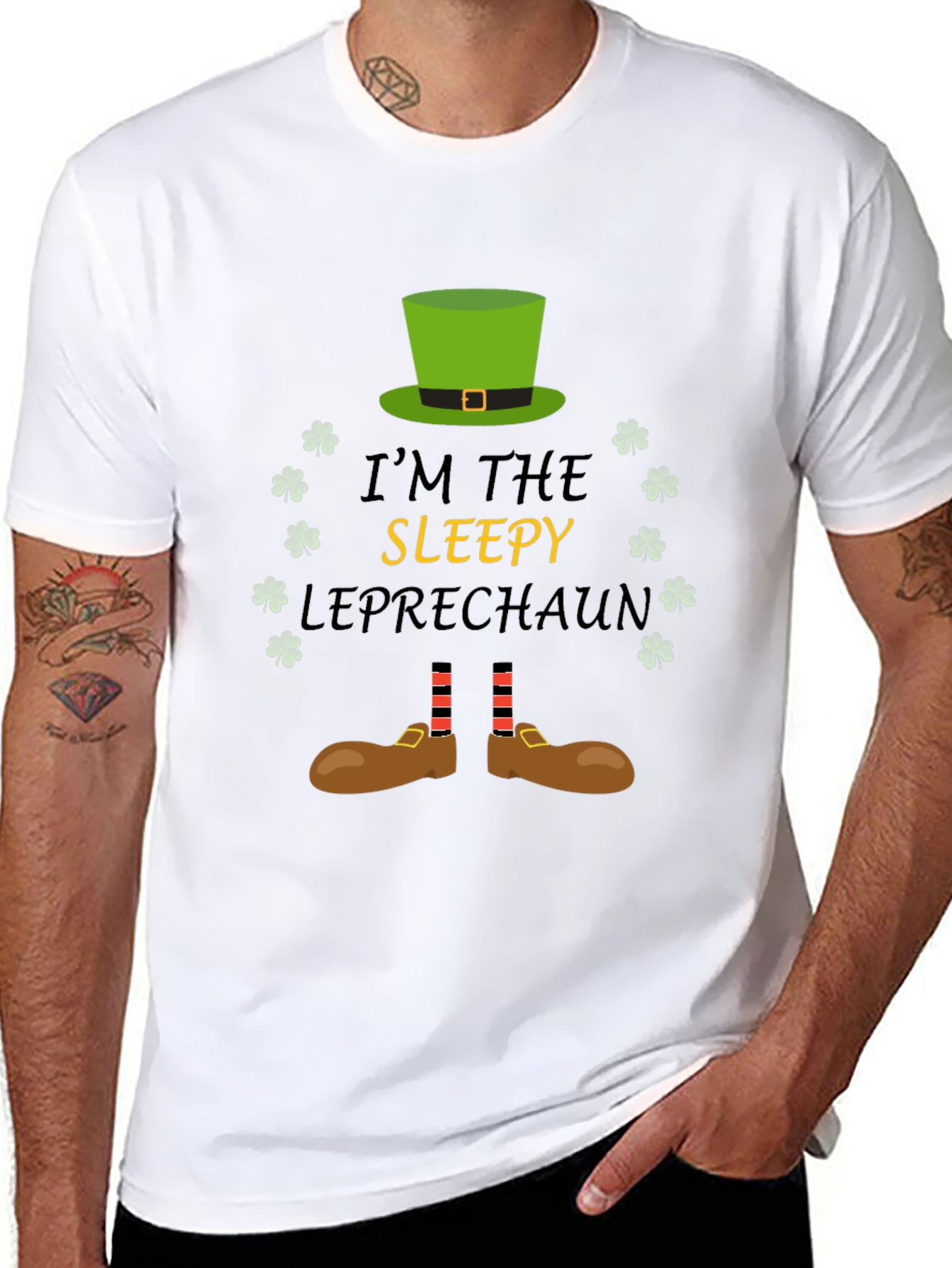 Sleepy Leprechaun St. Patricks Day T-Shirt