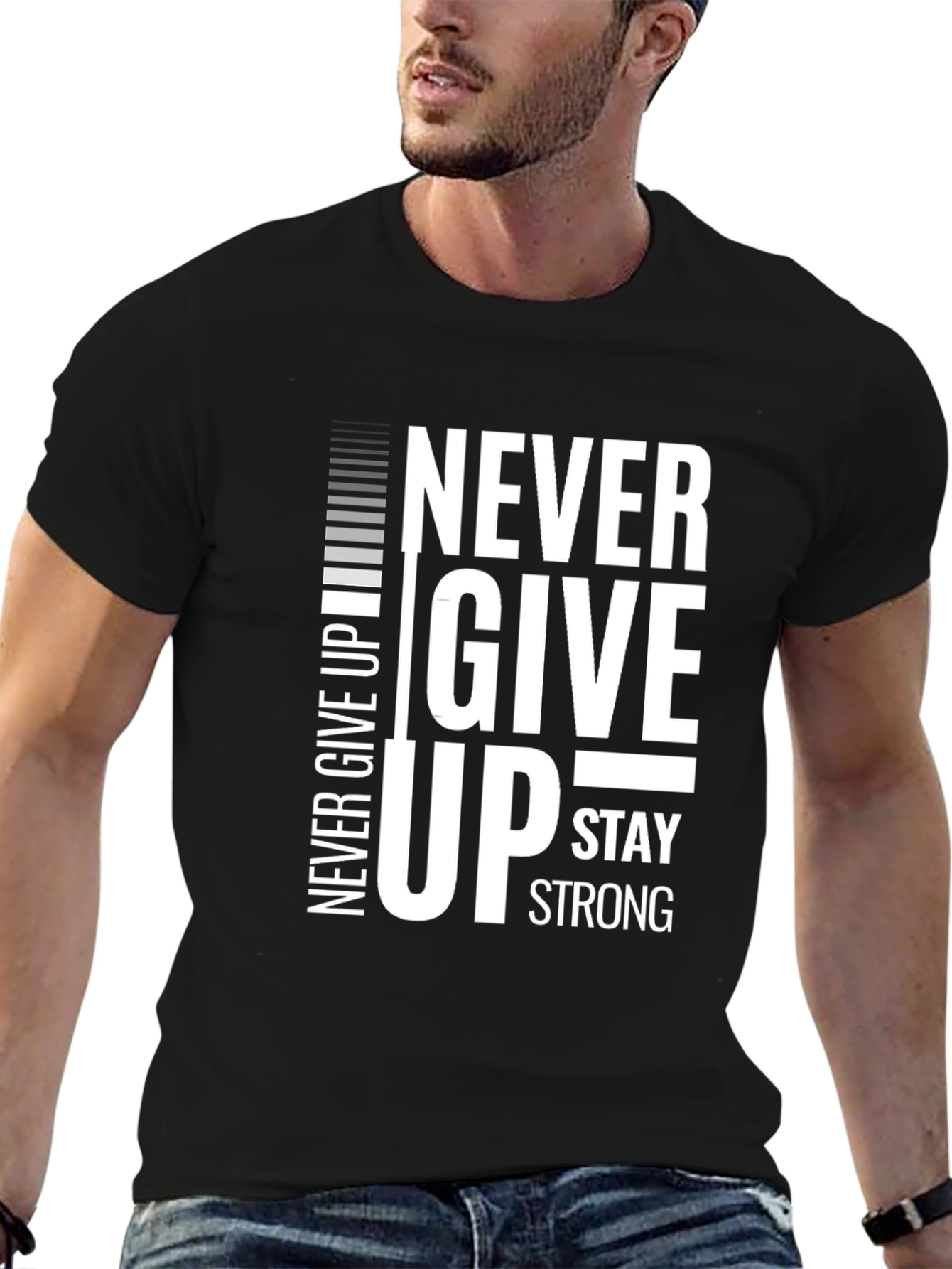 Motivational Never Give Up Graphic T-Shirt