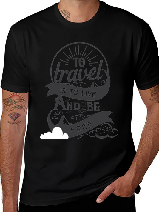 To Travel is to Live Graphic Tee - Black