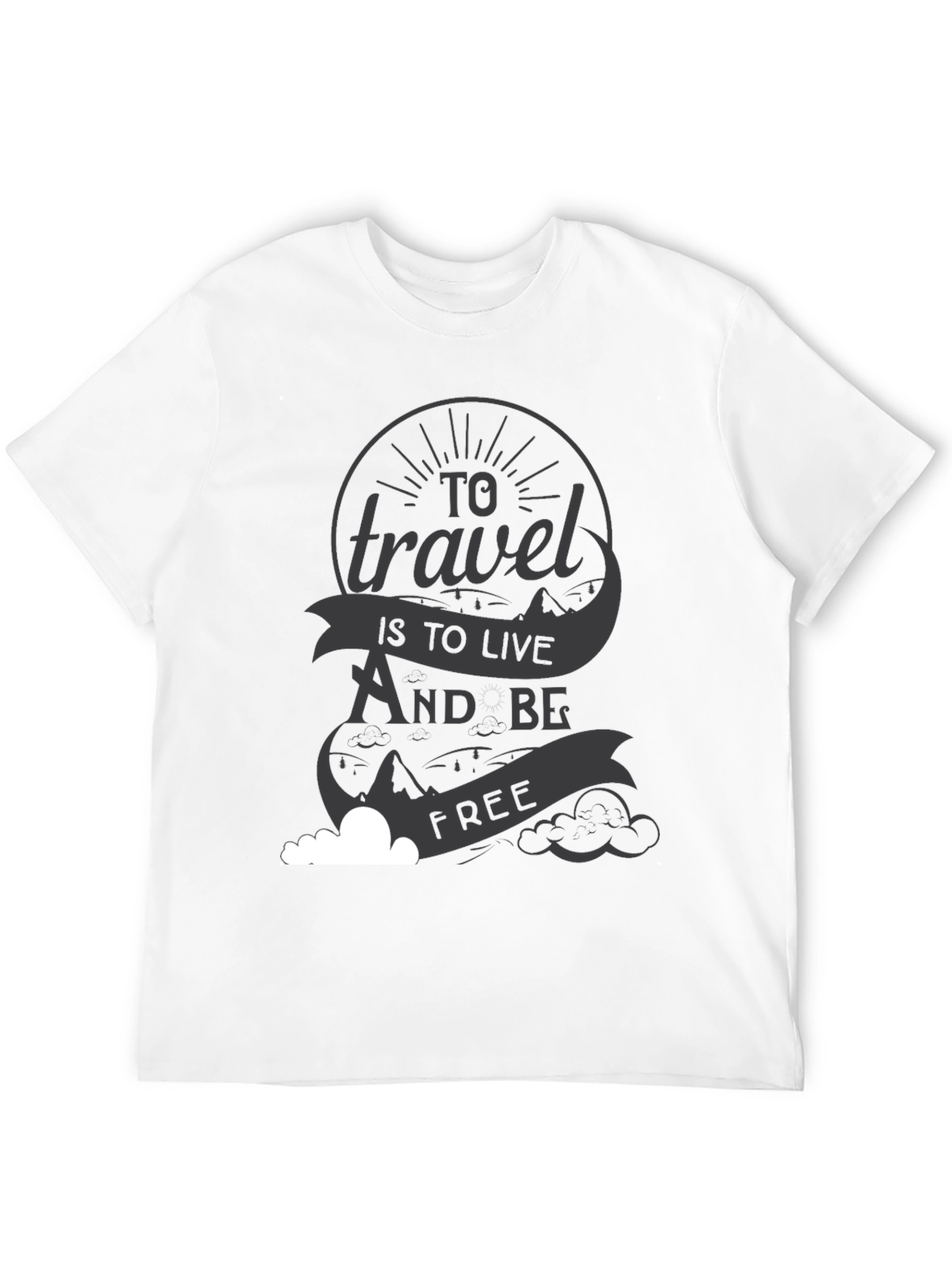 To Travel is to Live Graphic Tee - Black