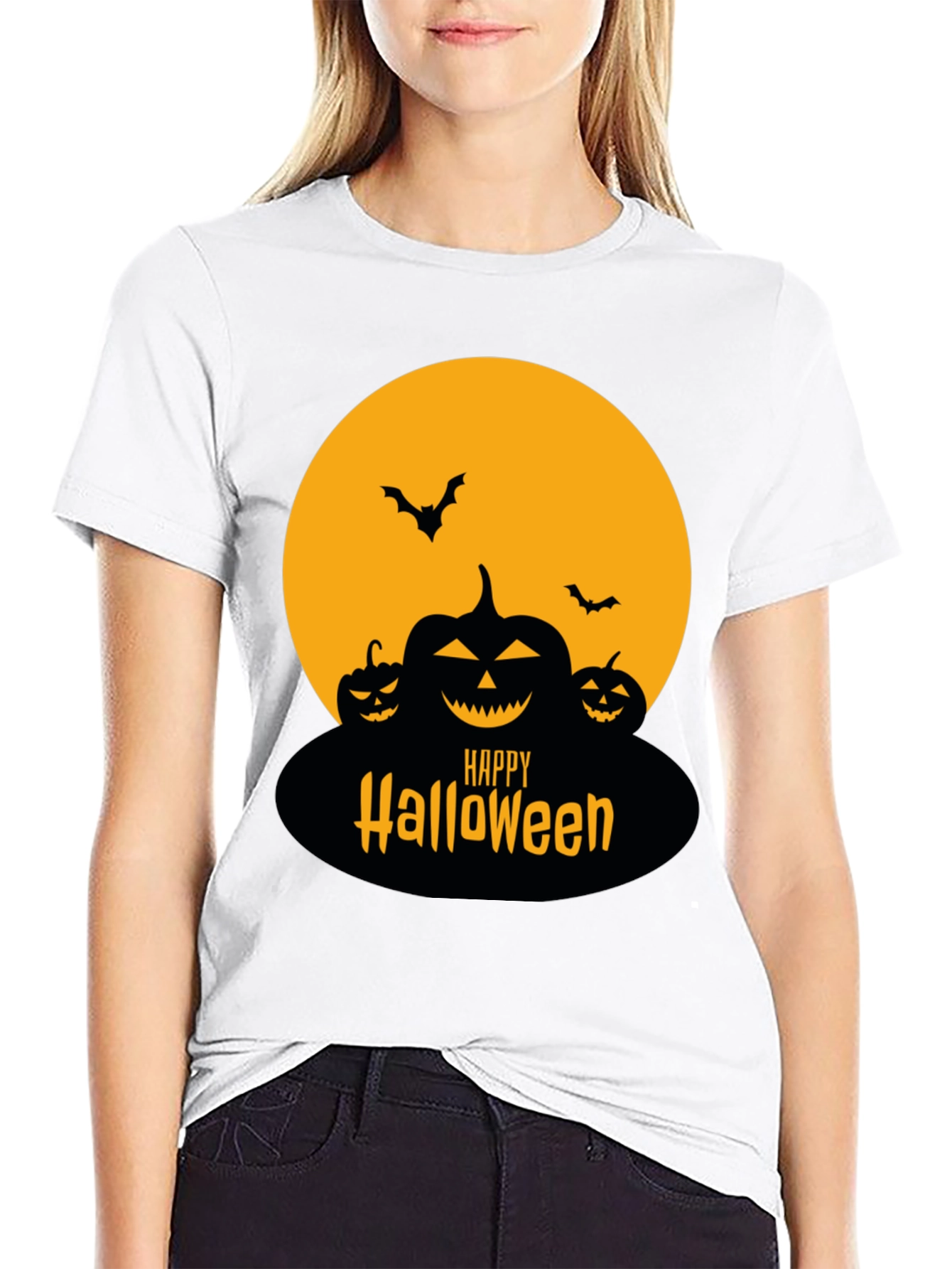 Happy Halloween T-Shirt - Spooky Pumpkin Design