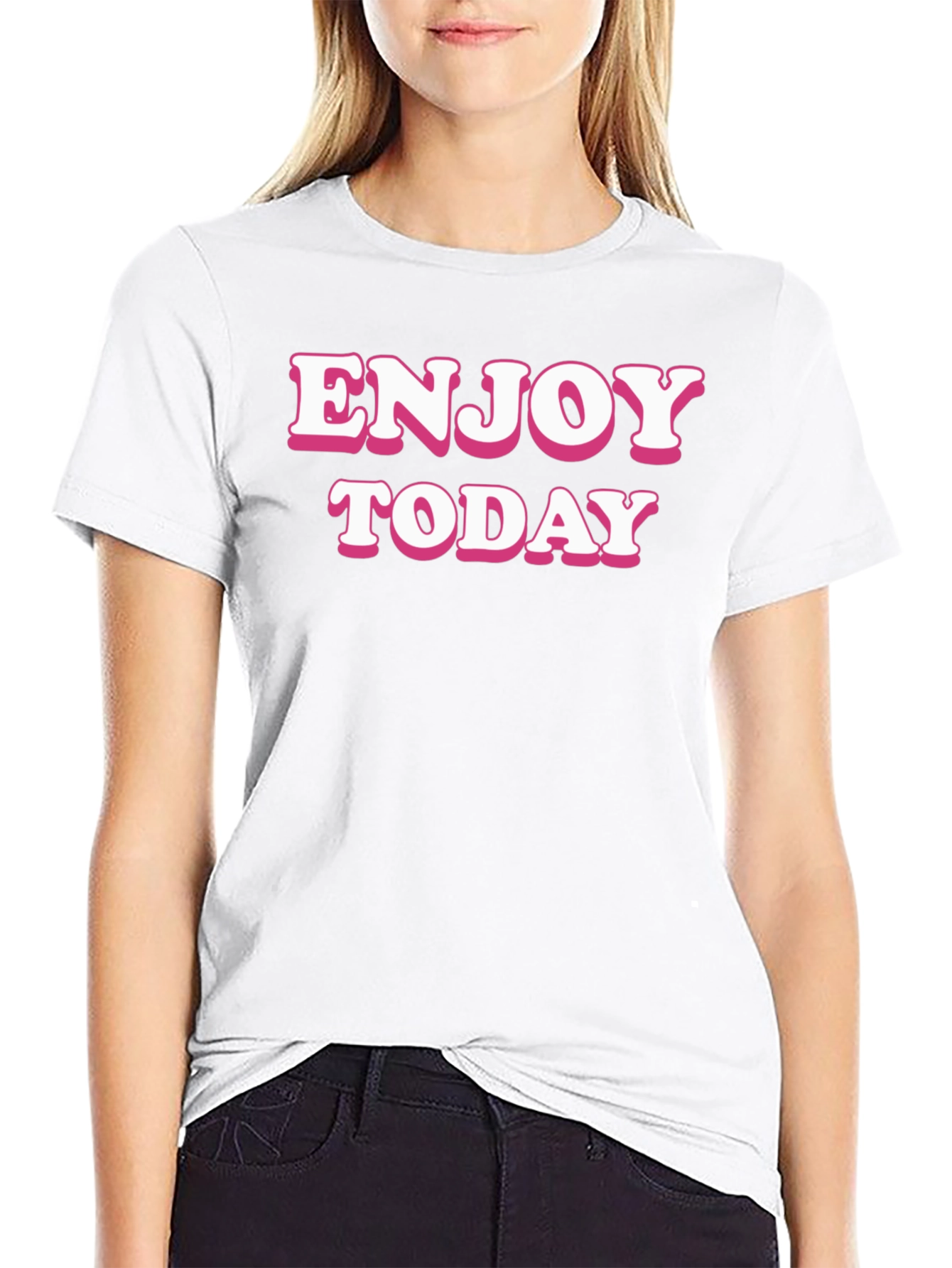 Enjoy Today Black Graphic Tee