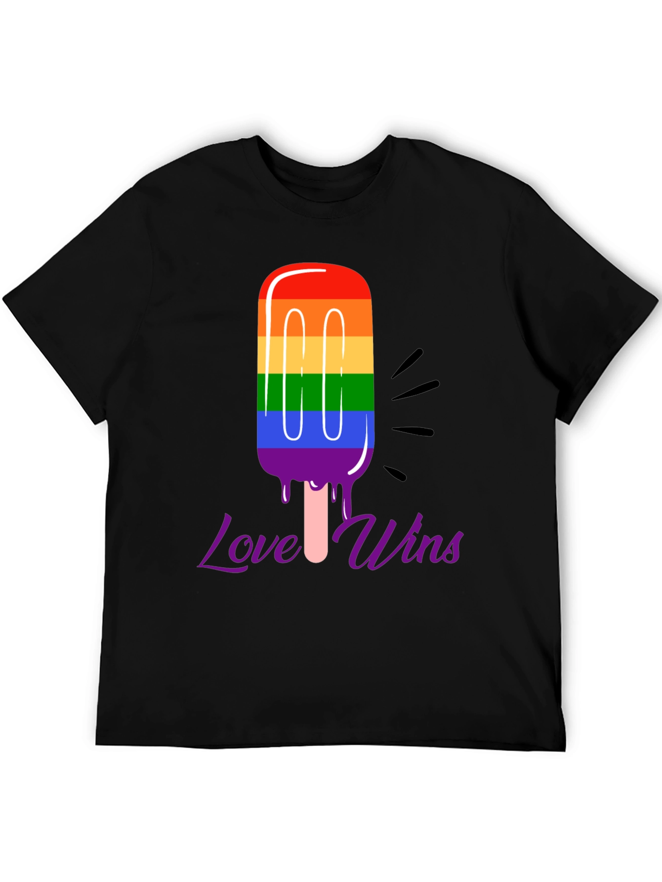 Love Wins LGBTQ Pride Popsicle Graphic Tee