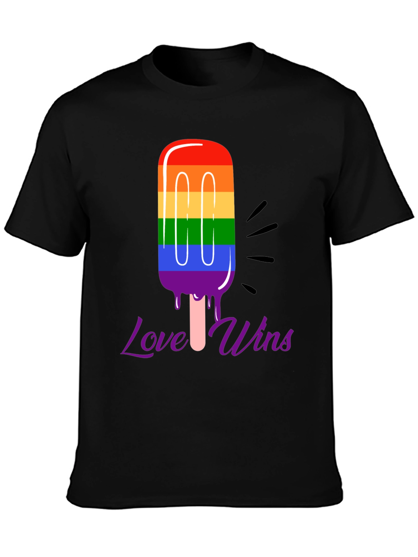 Love Wins LGBTQ Pride Popsicle Graphic Tee