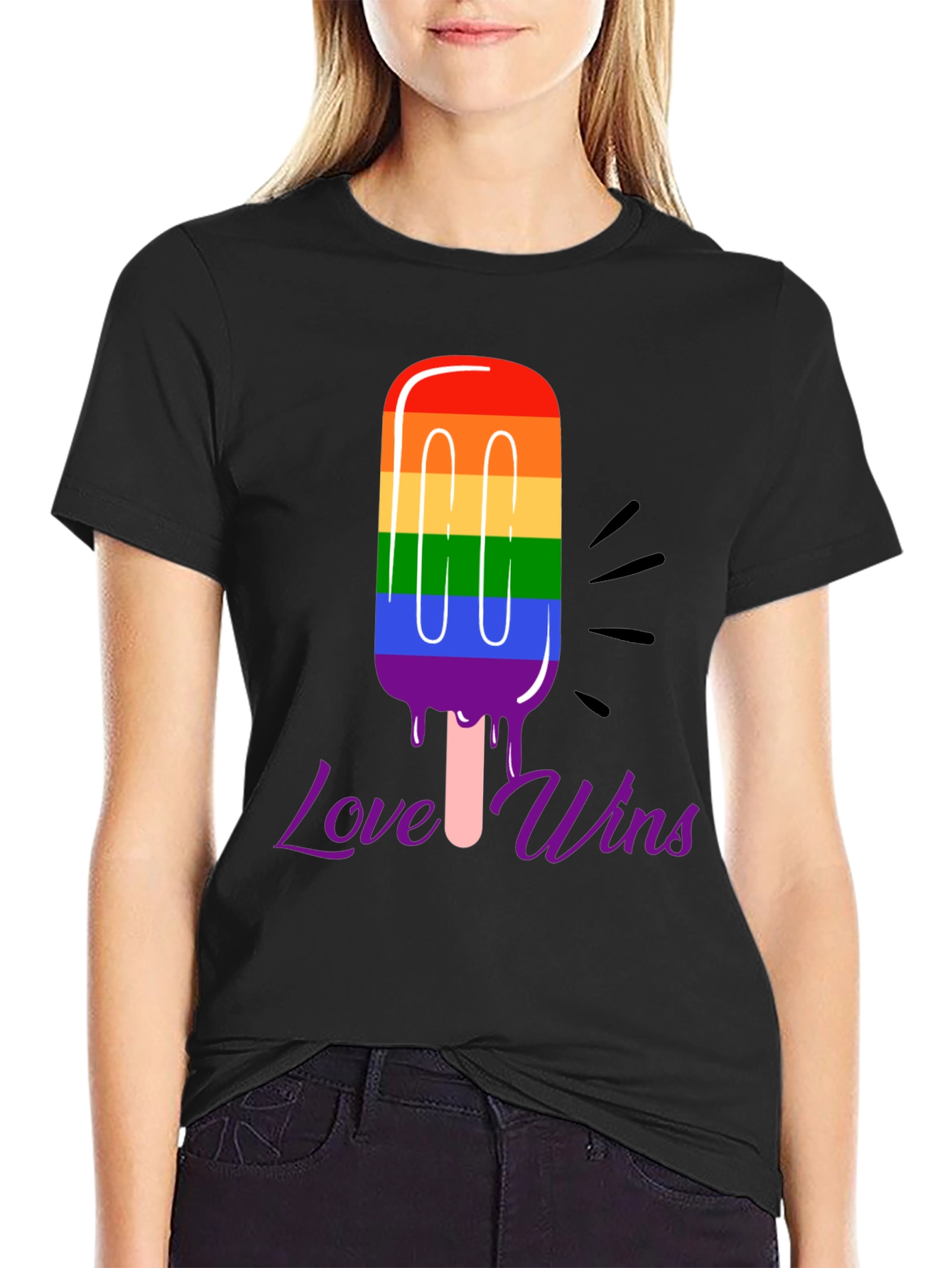 Love Wins LGBTQ Pride Popsicle Graphic Tee