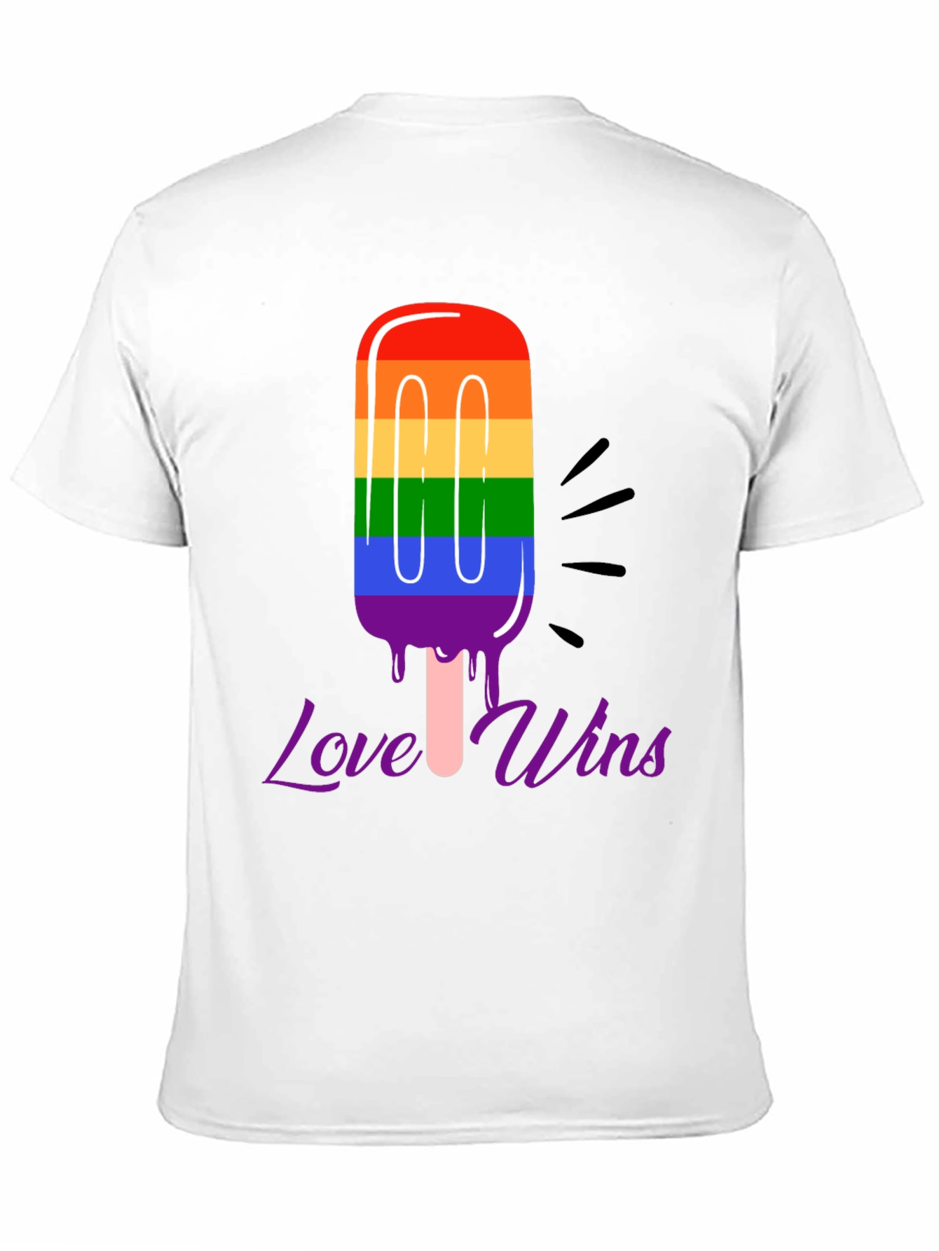 Love Wins LGBTQ Pride Popsicle Graphic Tee